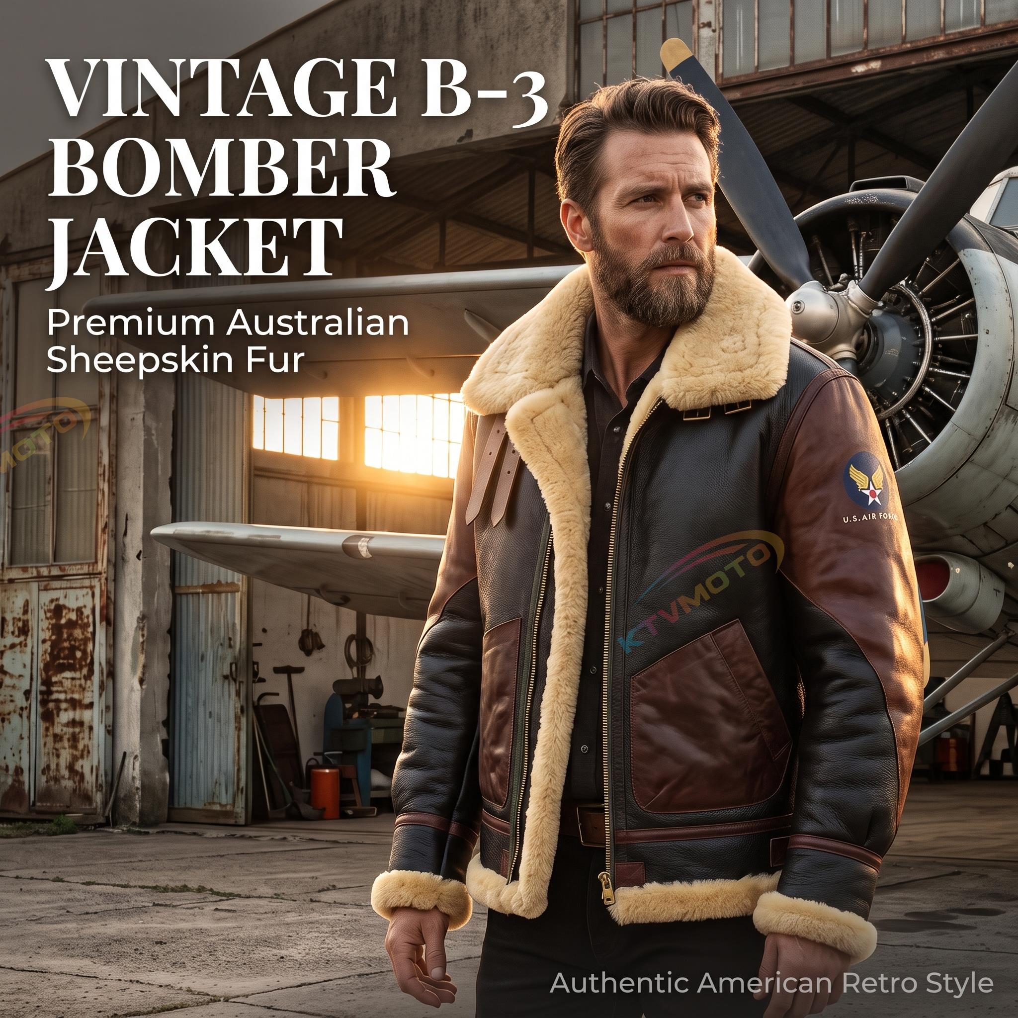 AVFLY General Patton Fur Flying Jacket-A11
