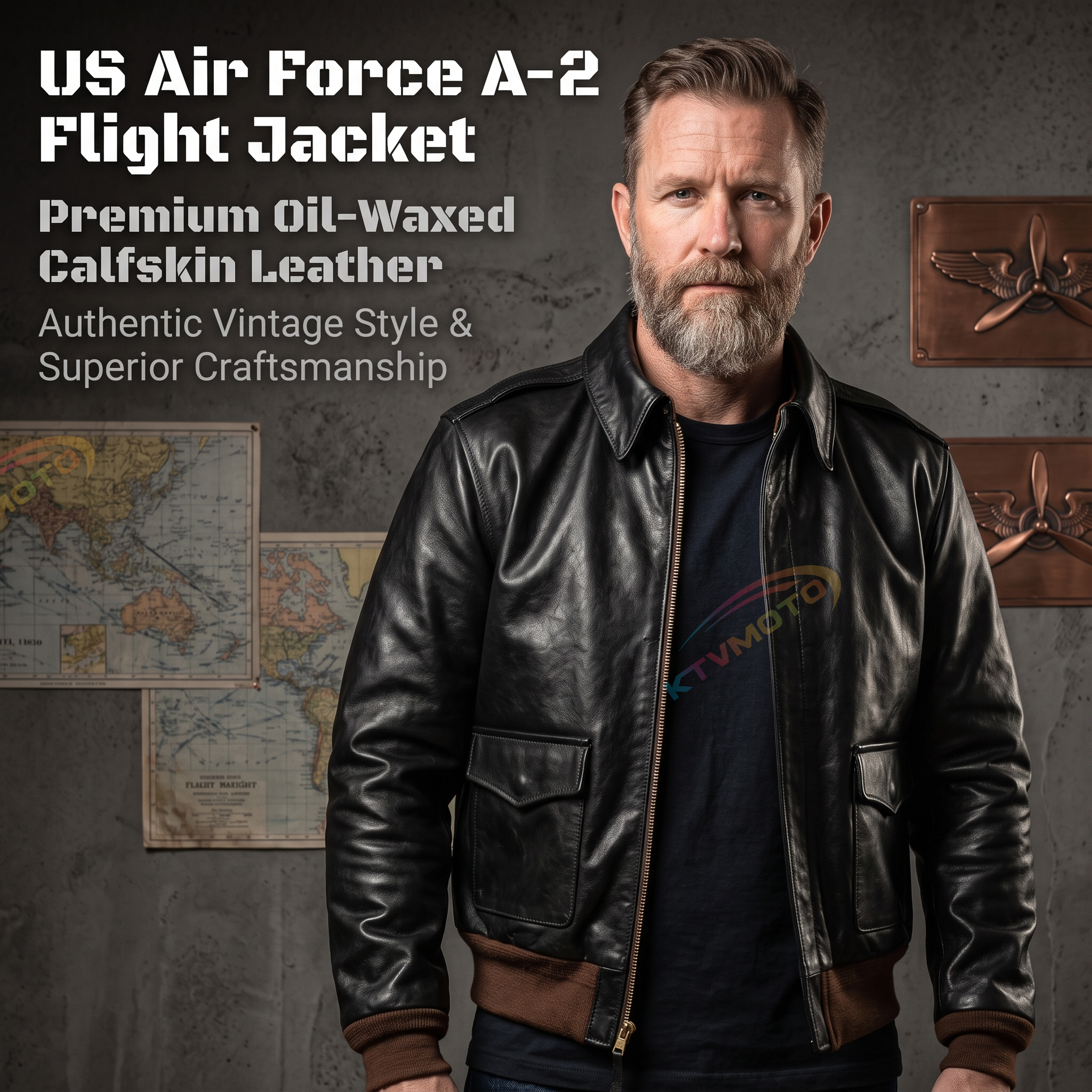 American Air Force A2 Pilot Jacket - A46