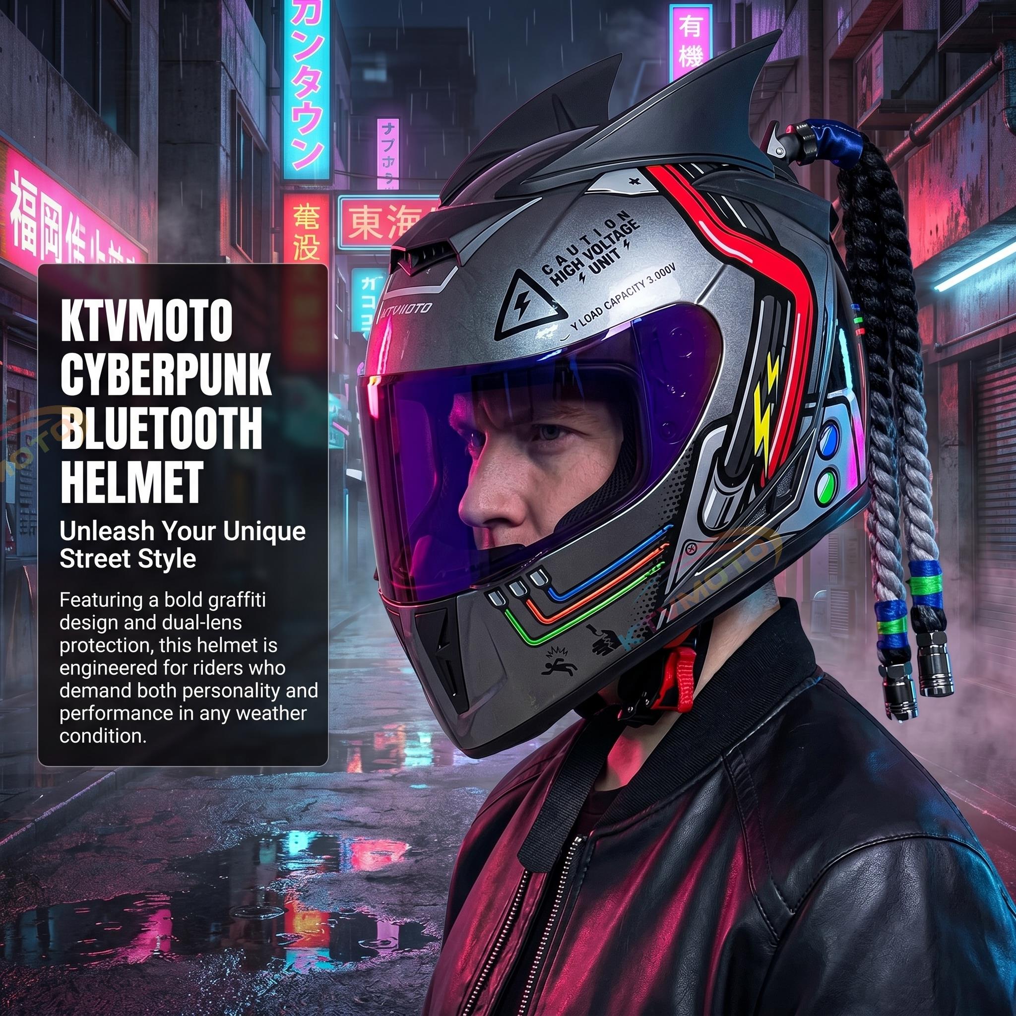 Dual-lens Bluetooth personalized helmet-I68