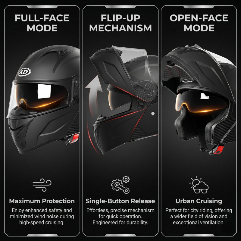 Retro motocross full helmet-I94