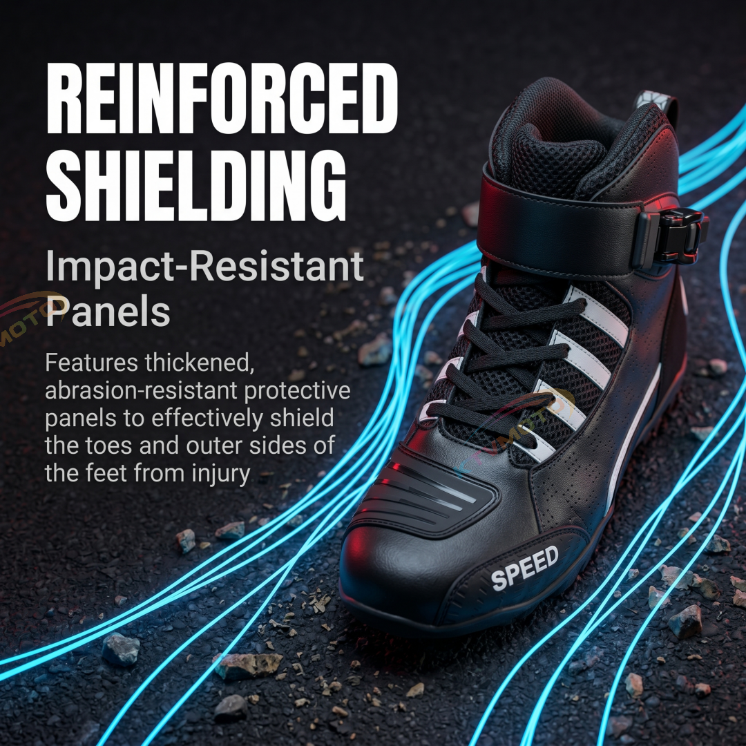 Motorcycle racing boots with crash and fall protection-K93
