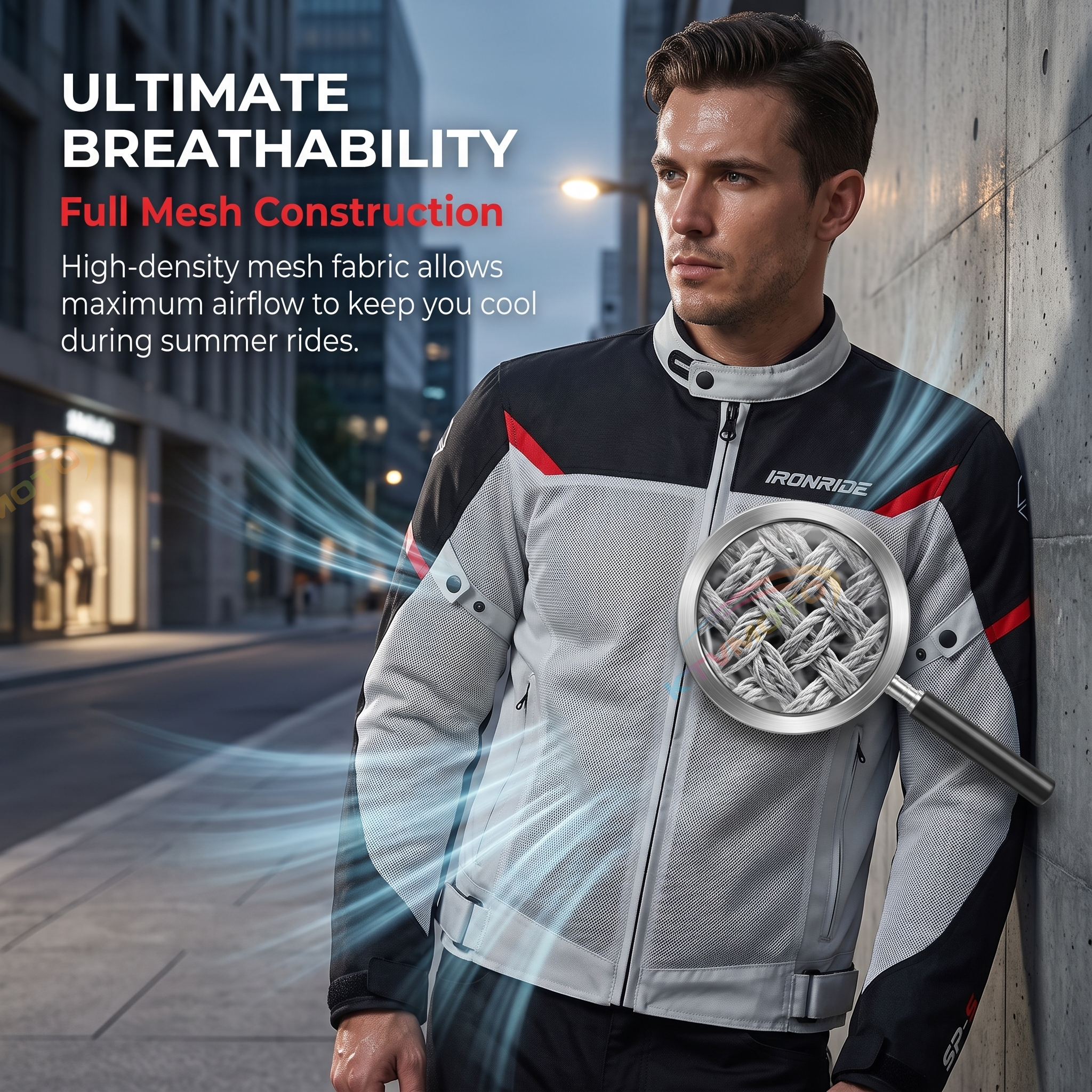 Breathable motorcycle riding clothes-J55
