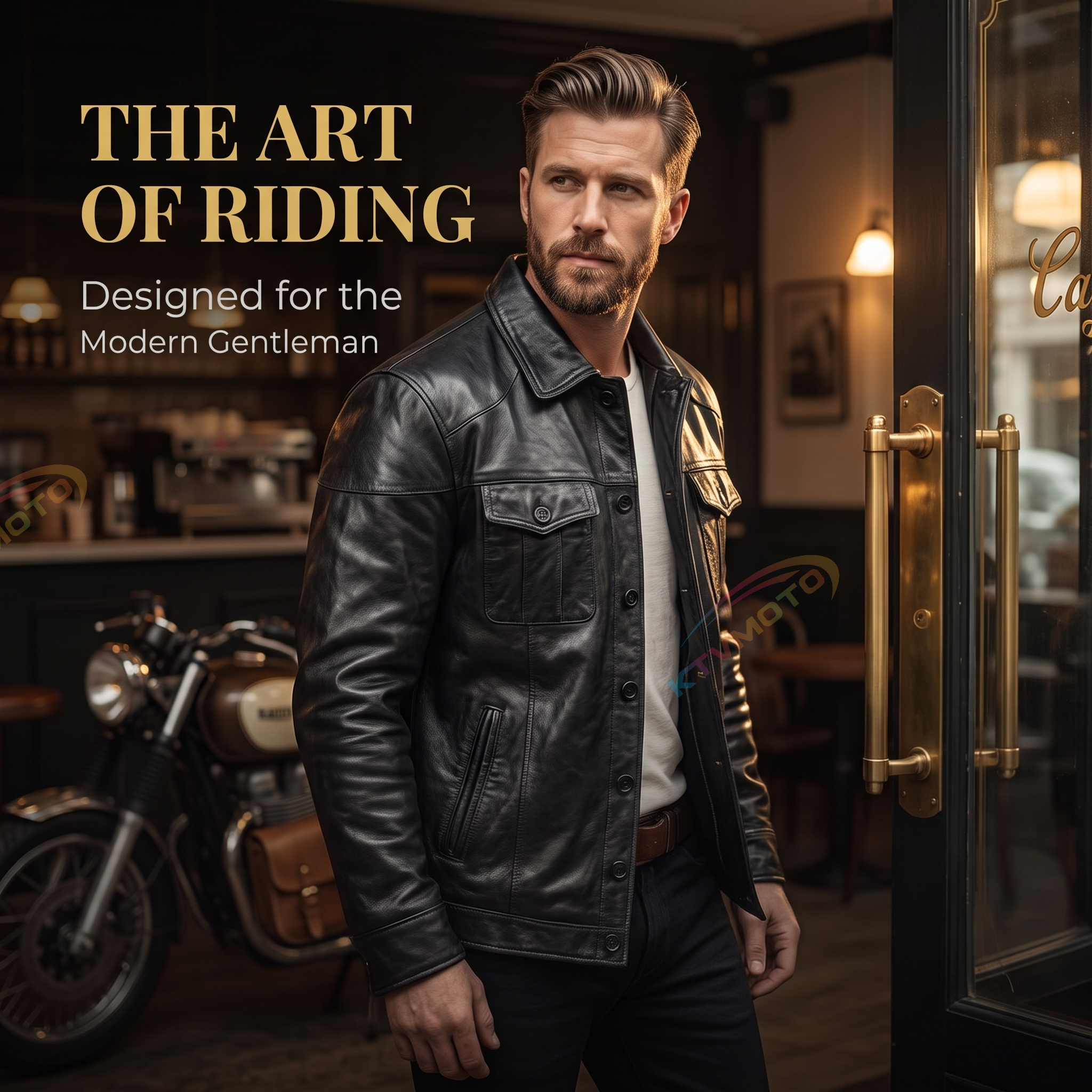 Luxury Vintage Casual Genuine Leather Jacket - A25