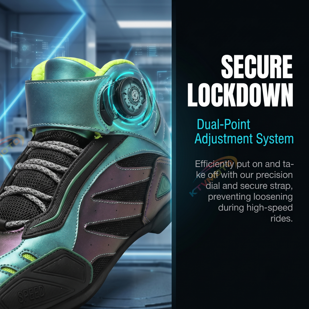 Motorcycle Off-Road Boots with Laser Gradient Finish-K105