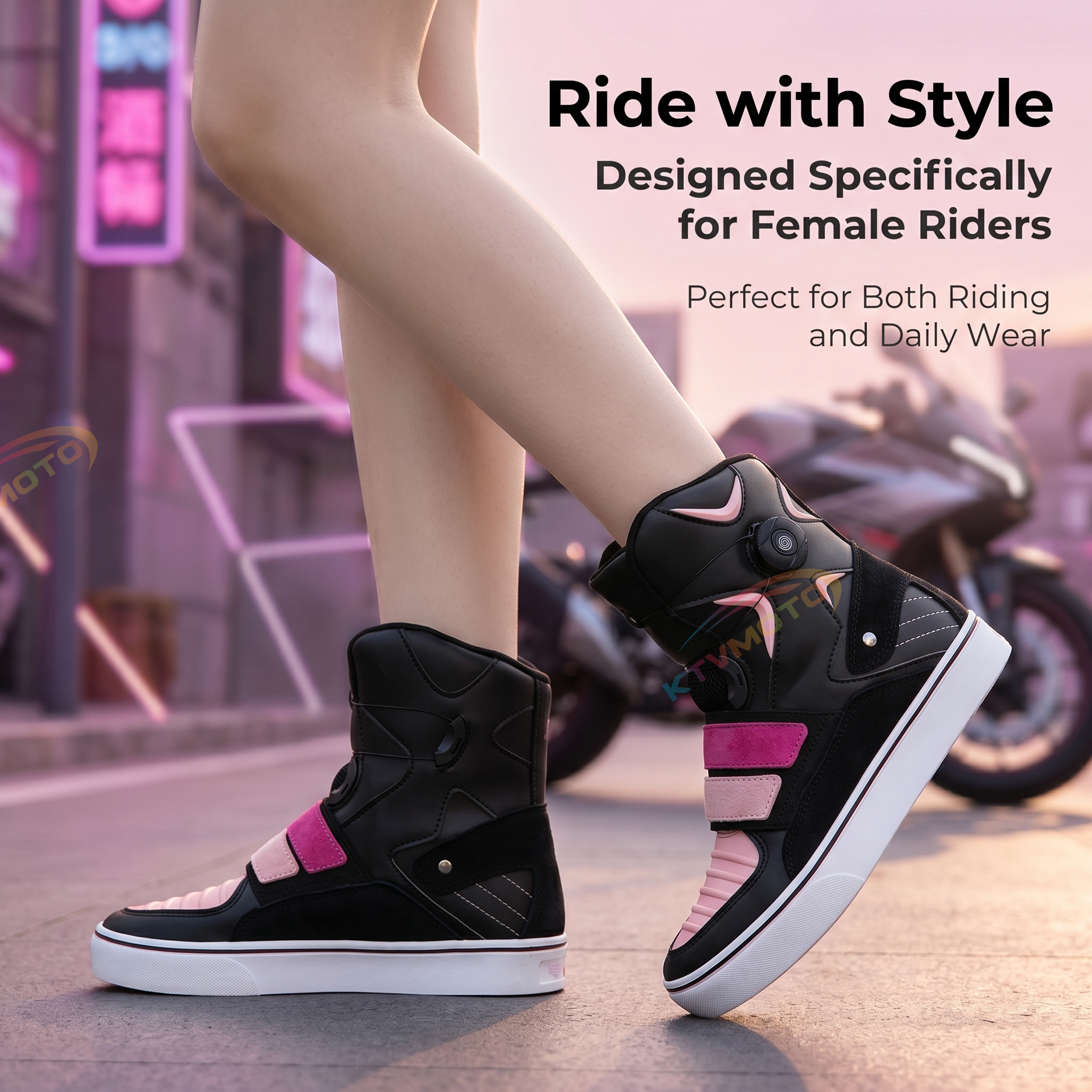 High-top cycling boots in sneaker style-K126