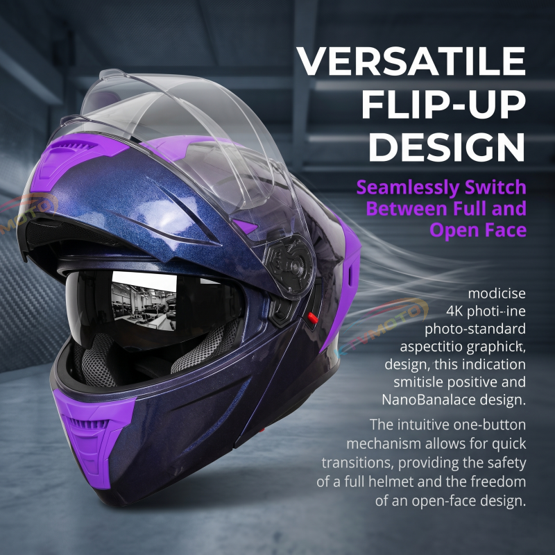 Gradient Modular Full-Face Motorcycle Helmet-I121