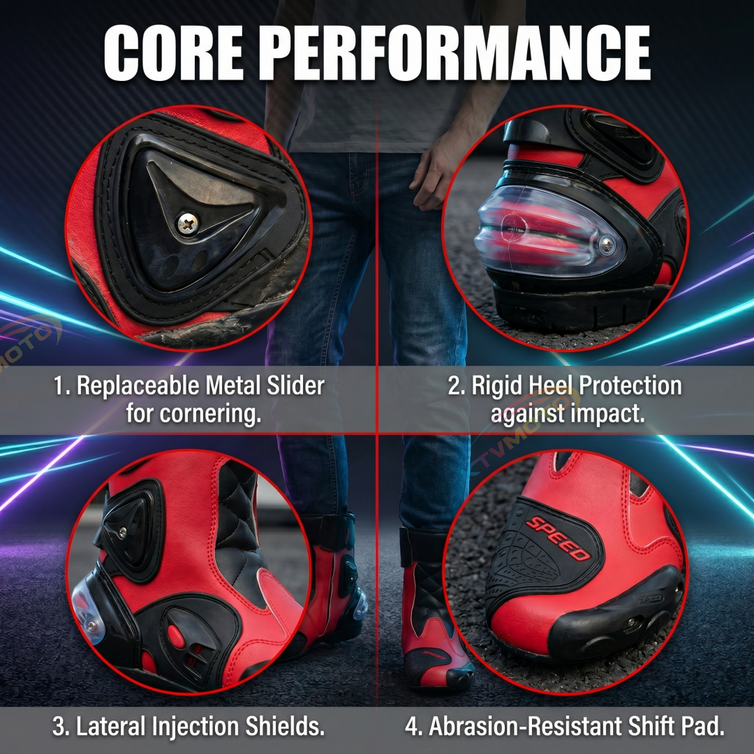 Motorcycle racing boots with ankle protection-K64