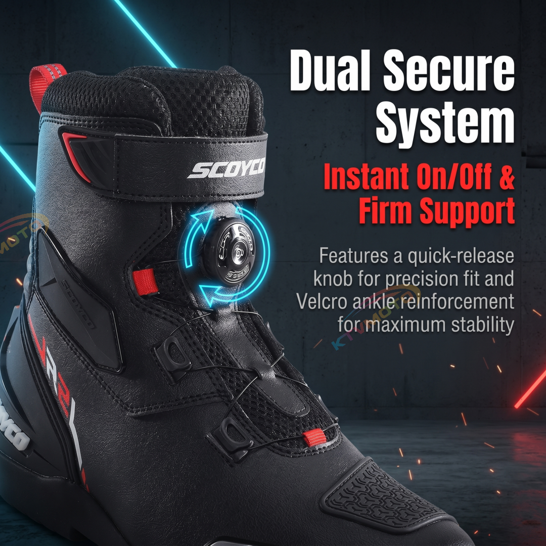 Waterproof Motorcycle Riding Boots Protective Shoes-K55