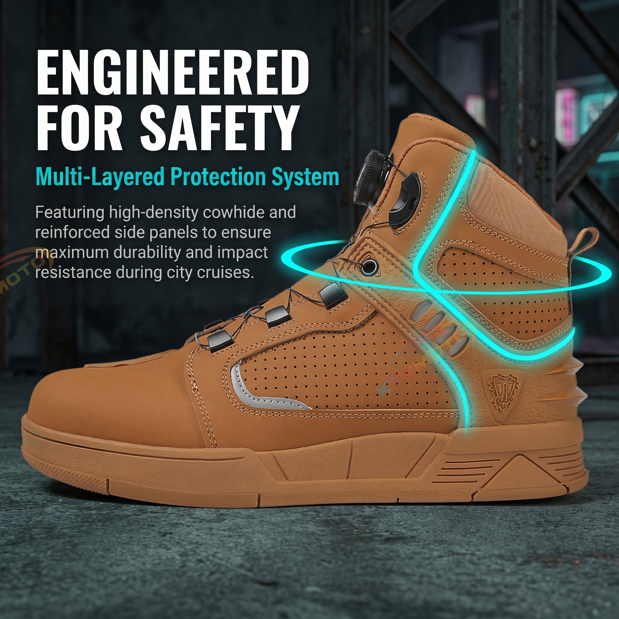 Leather motorcycle riding shoes-K77