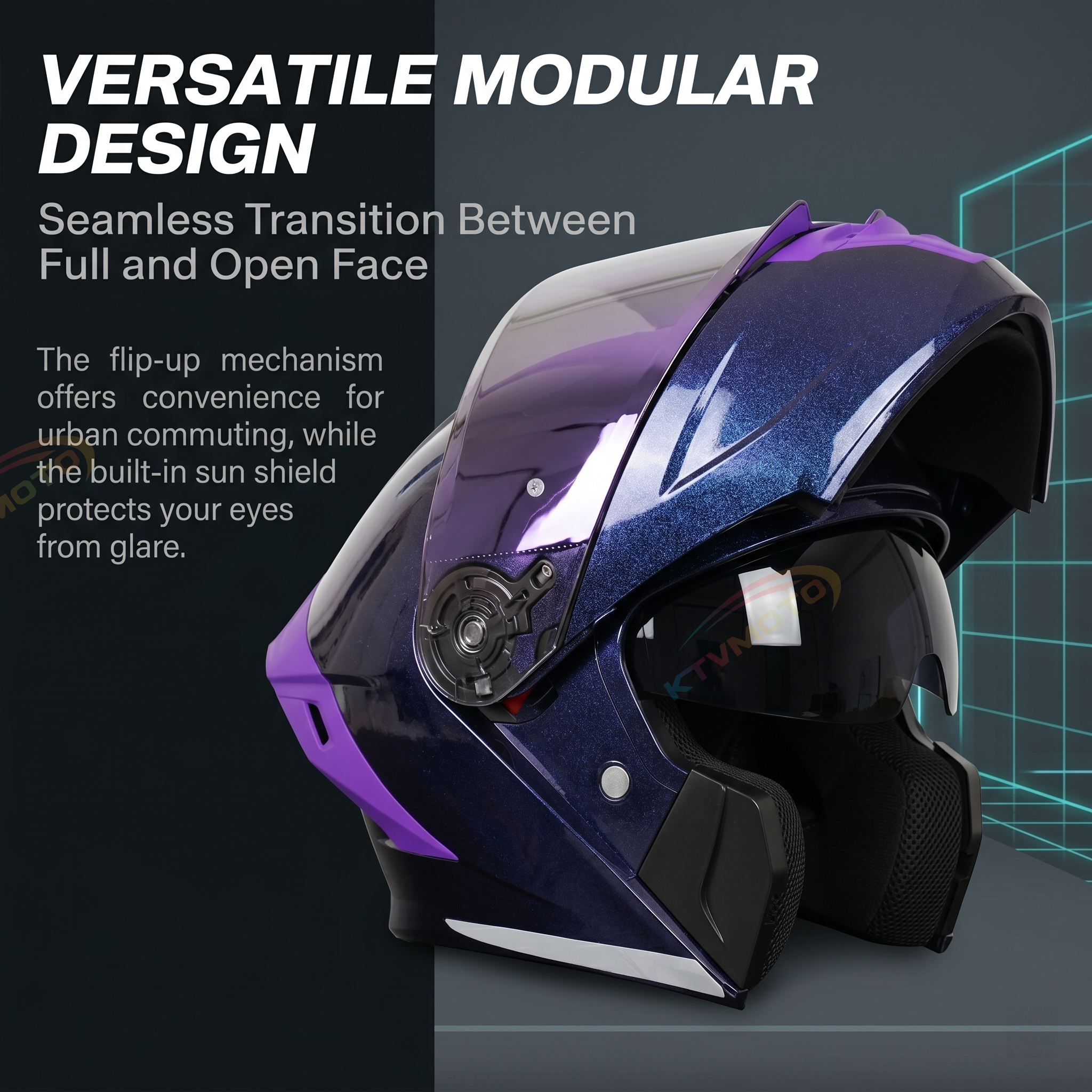 Chameleon Modular Motorcycle Helmet- I127