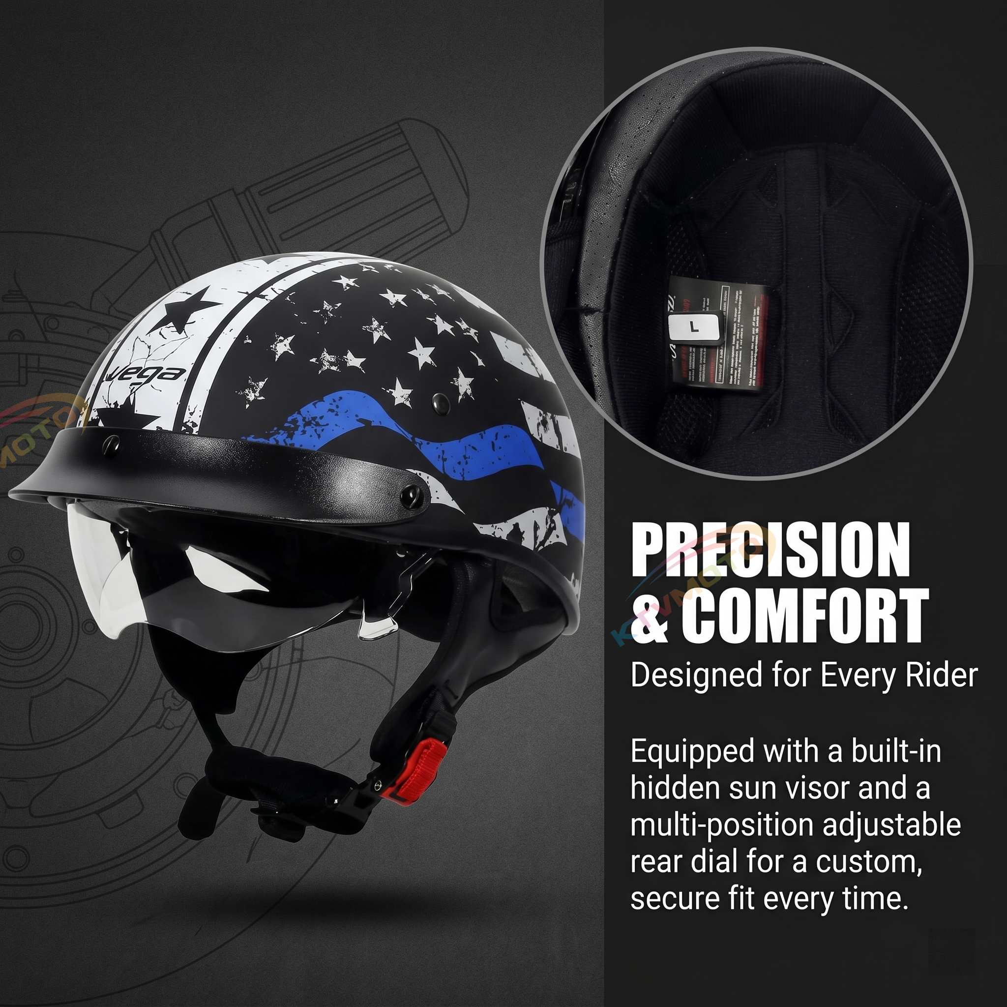 Retro motorcycle helmet-I38