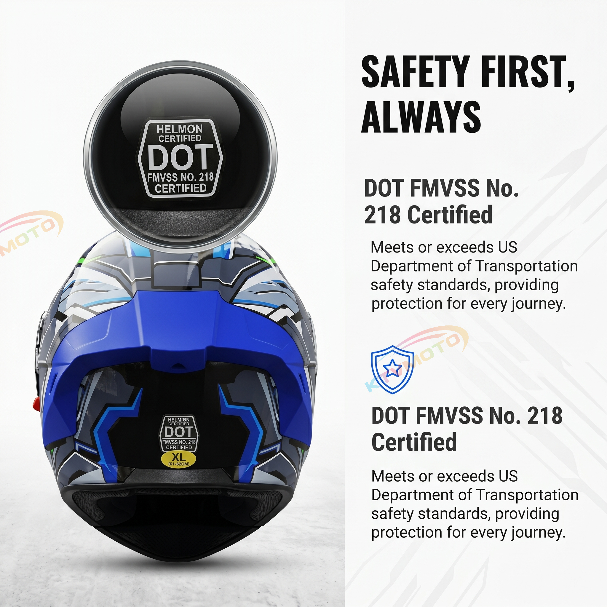 DOT approved modular motorcycle helmet dual mirrors-I132