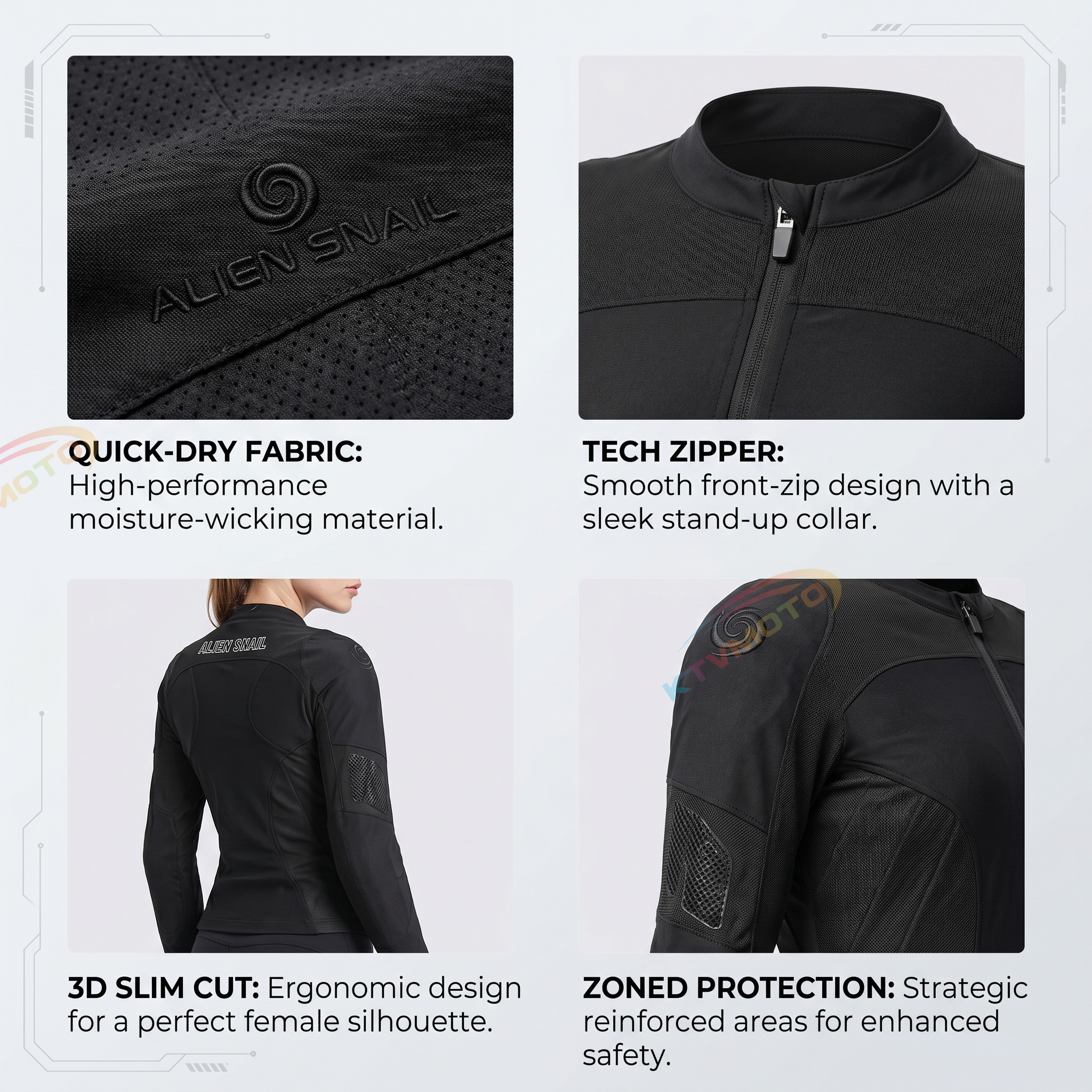 Women's motorcycle protective suit, quick-drying-J40