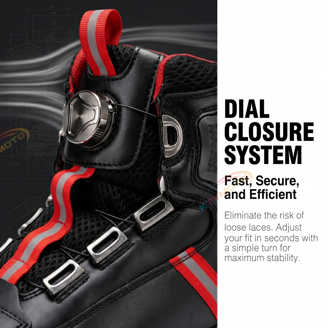 Abrasion-resistant leather motorcycle boots-K87