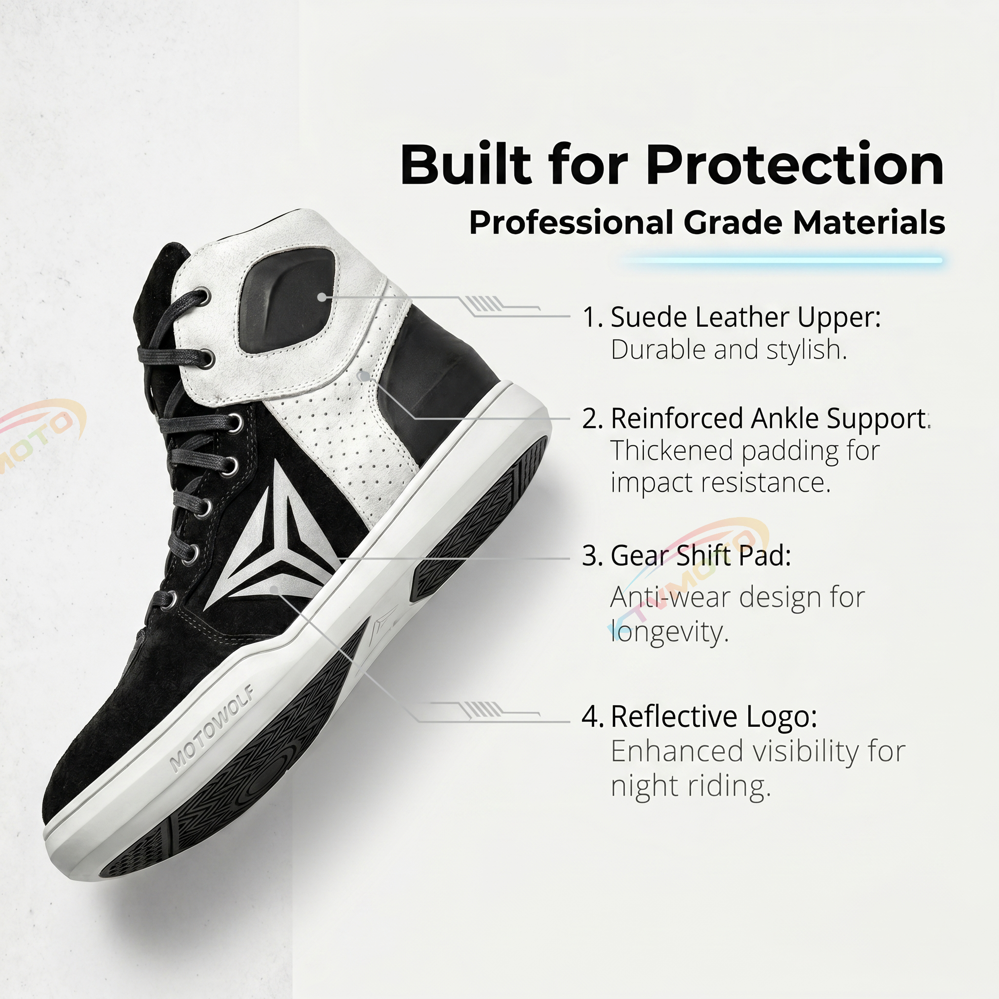 Motorcycle riding shoes are both durable and slip-resistant-K58