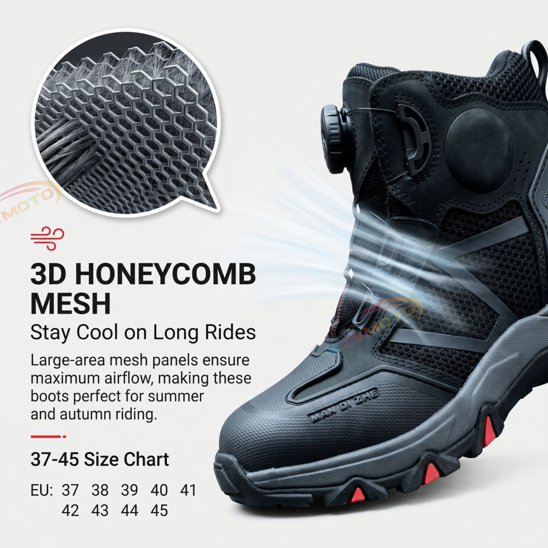 Black Breathable Steel Toe Work Safety Boots Mesh-K32