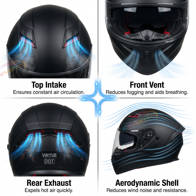 DOT-approved modular motorcycle helmet-I101