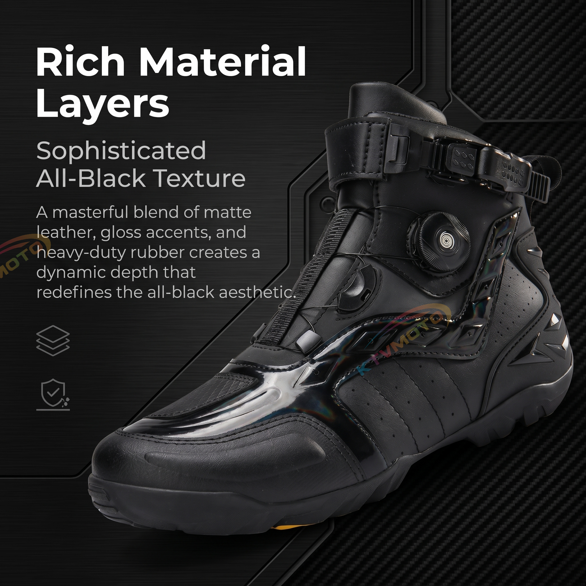 High-top motorcycle riding shoes-K124