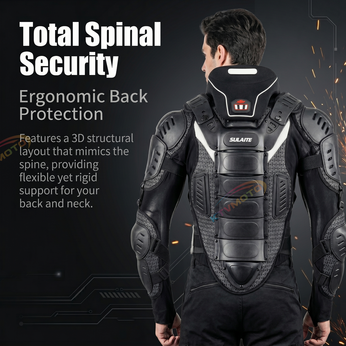 Motorcycle riding suit with neck protection-F20