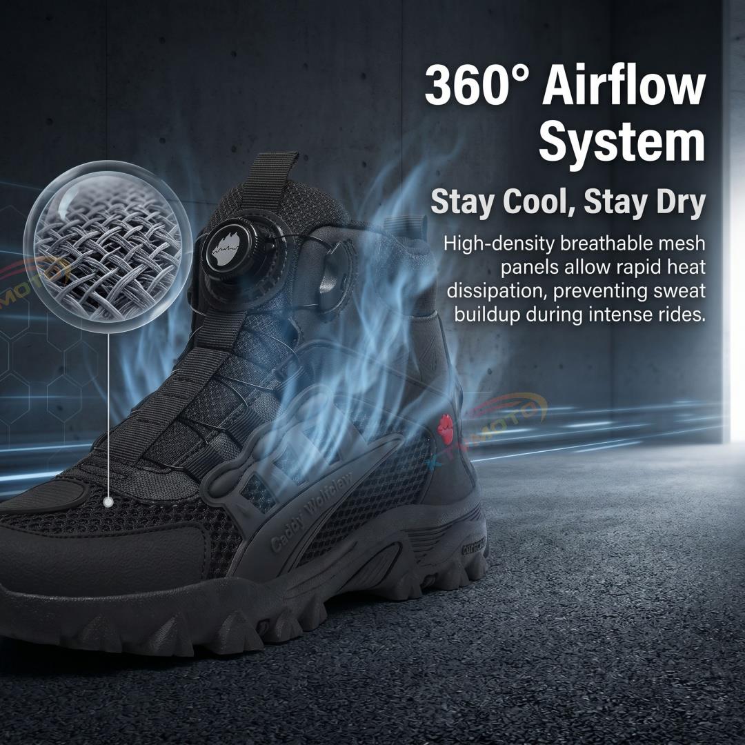 Outdoor Ventilated Off-Road Motorcycle Boots-K38