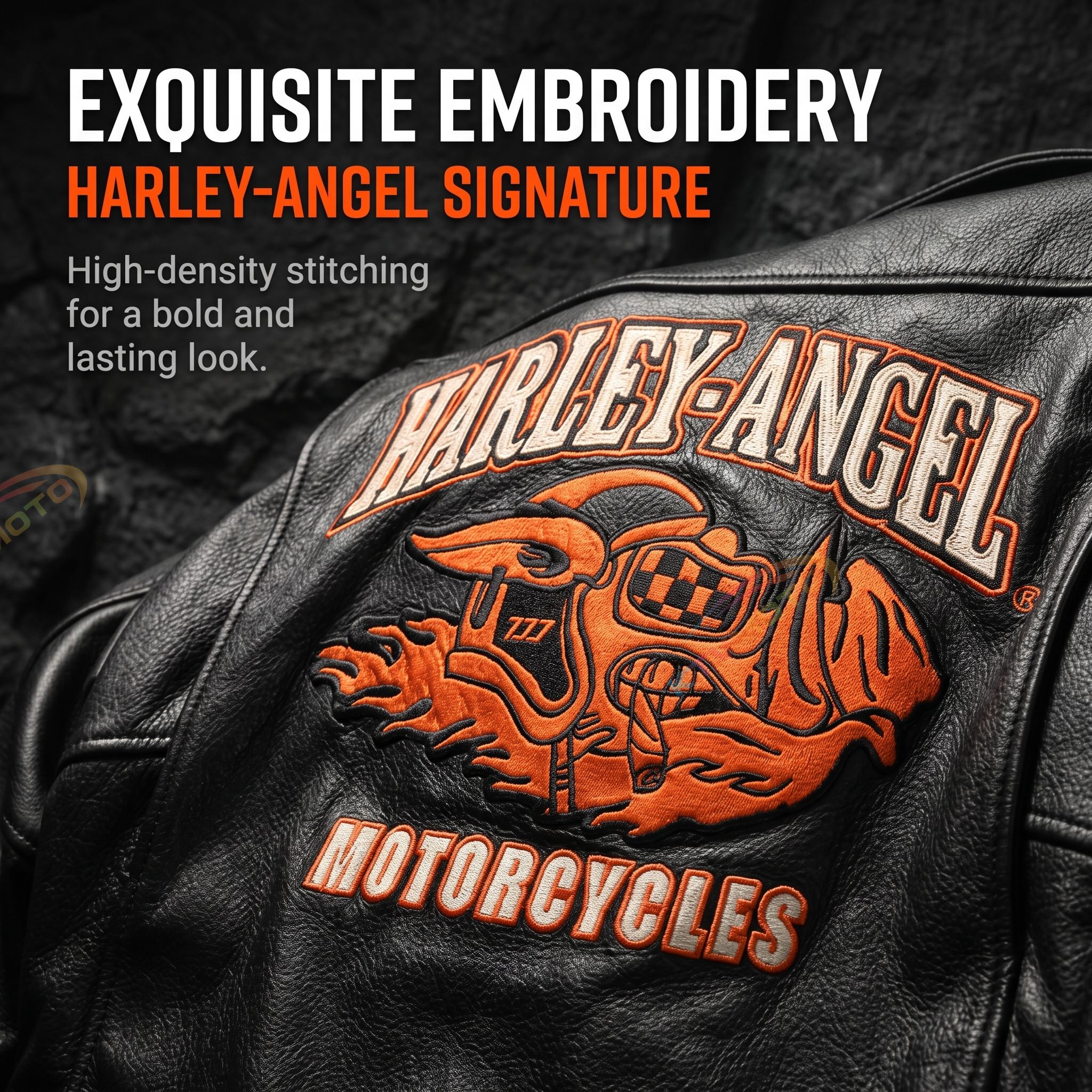 HARLEYANGEL genuine leather jacket-A18