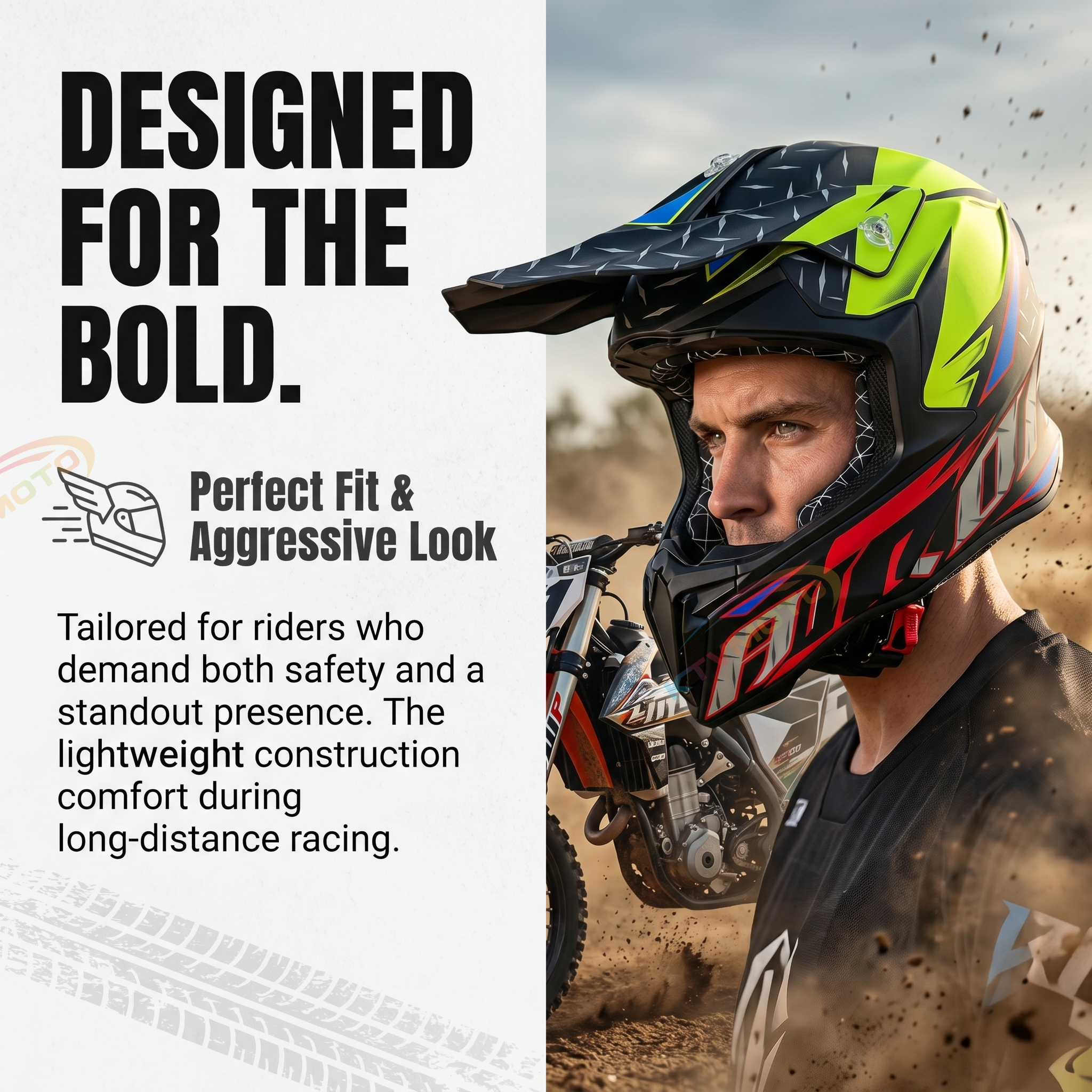 Professional off-road motorcycle helmet-I46
