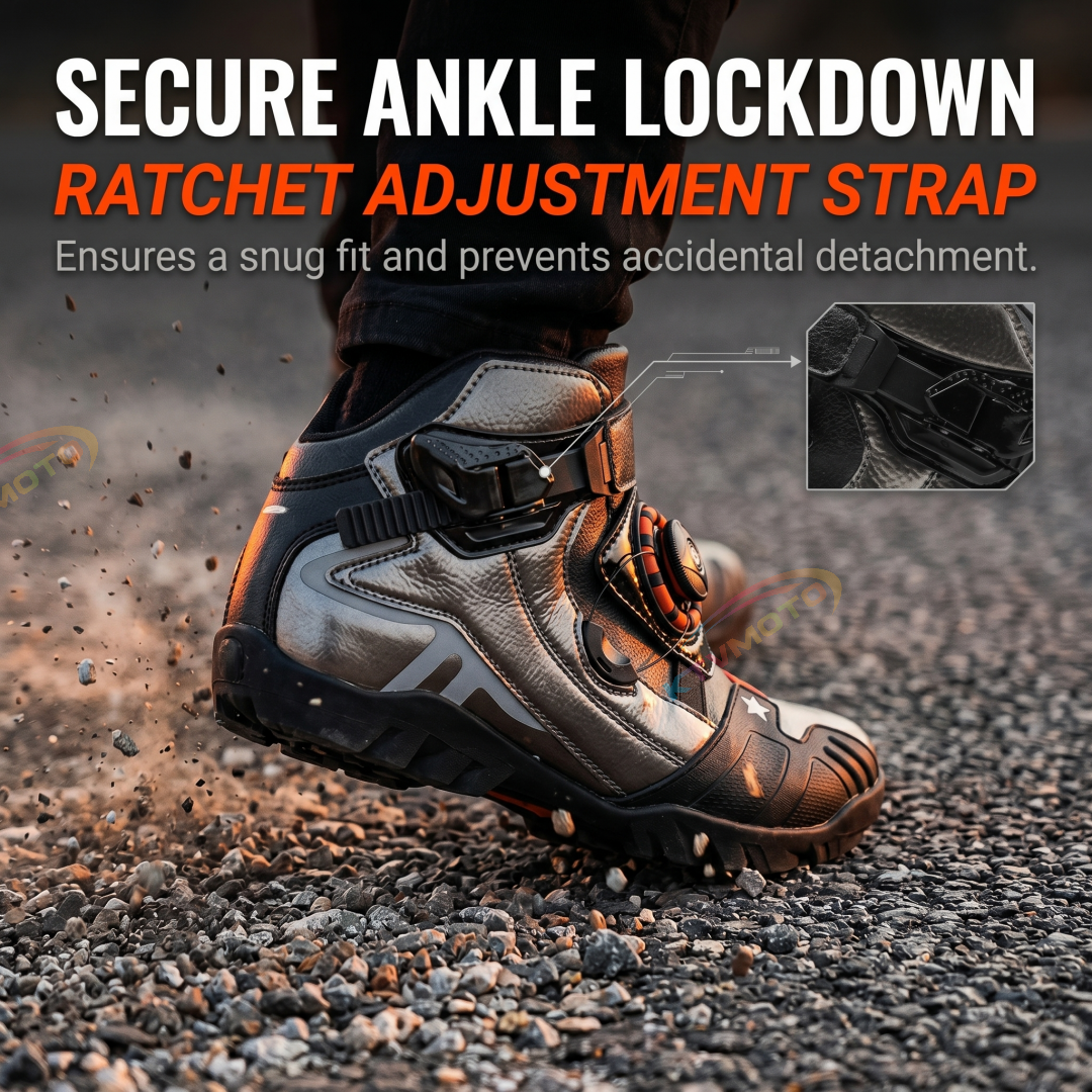 Low-cut adventure motorcycle boots-K137