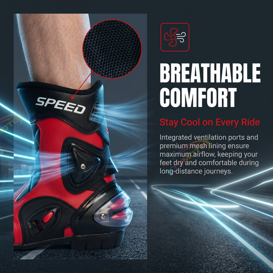 Motorcycle racing boots with ankle protection-K64