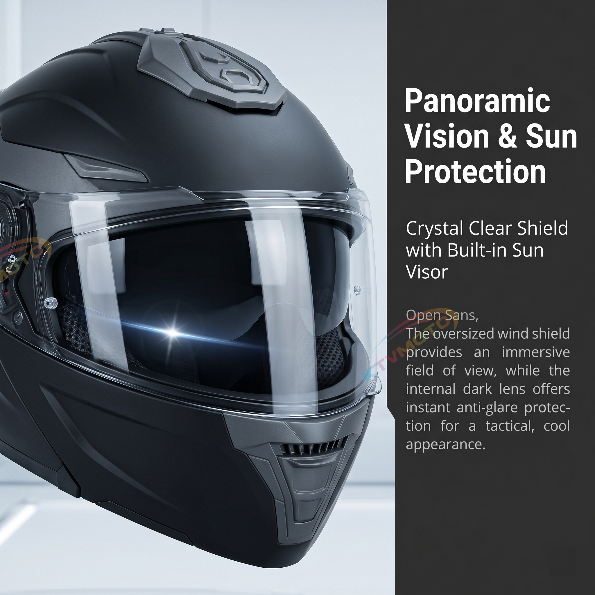 Modular Motorcycle Helmet with Dual Visor-I126