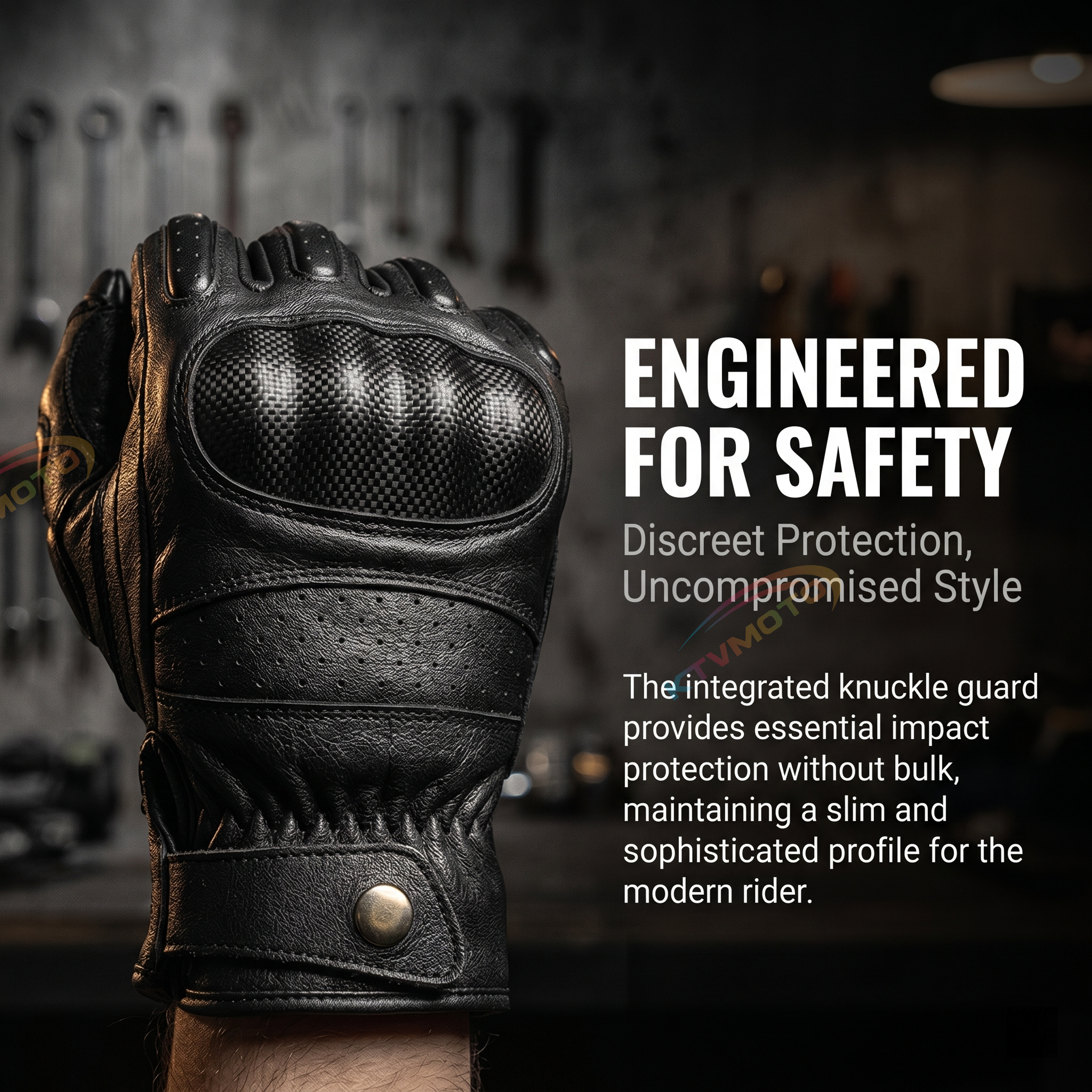 Genuine leather touchscreen non-slip motorcycle gloves-G57
