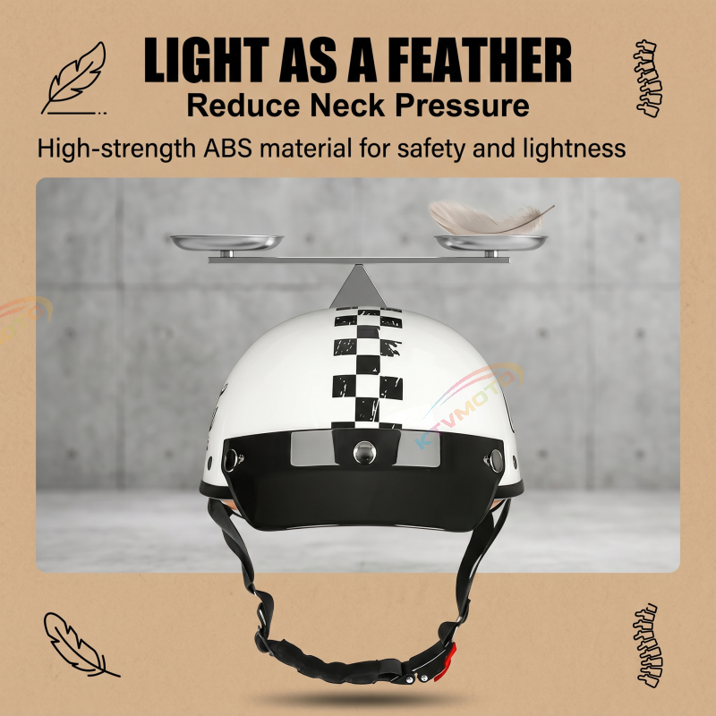Retro half-helmet, summer travel gear-I18