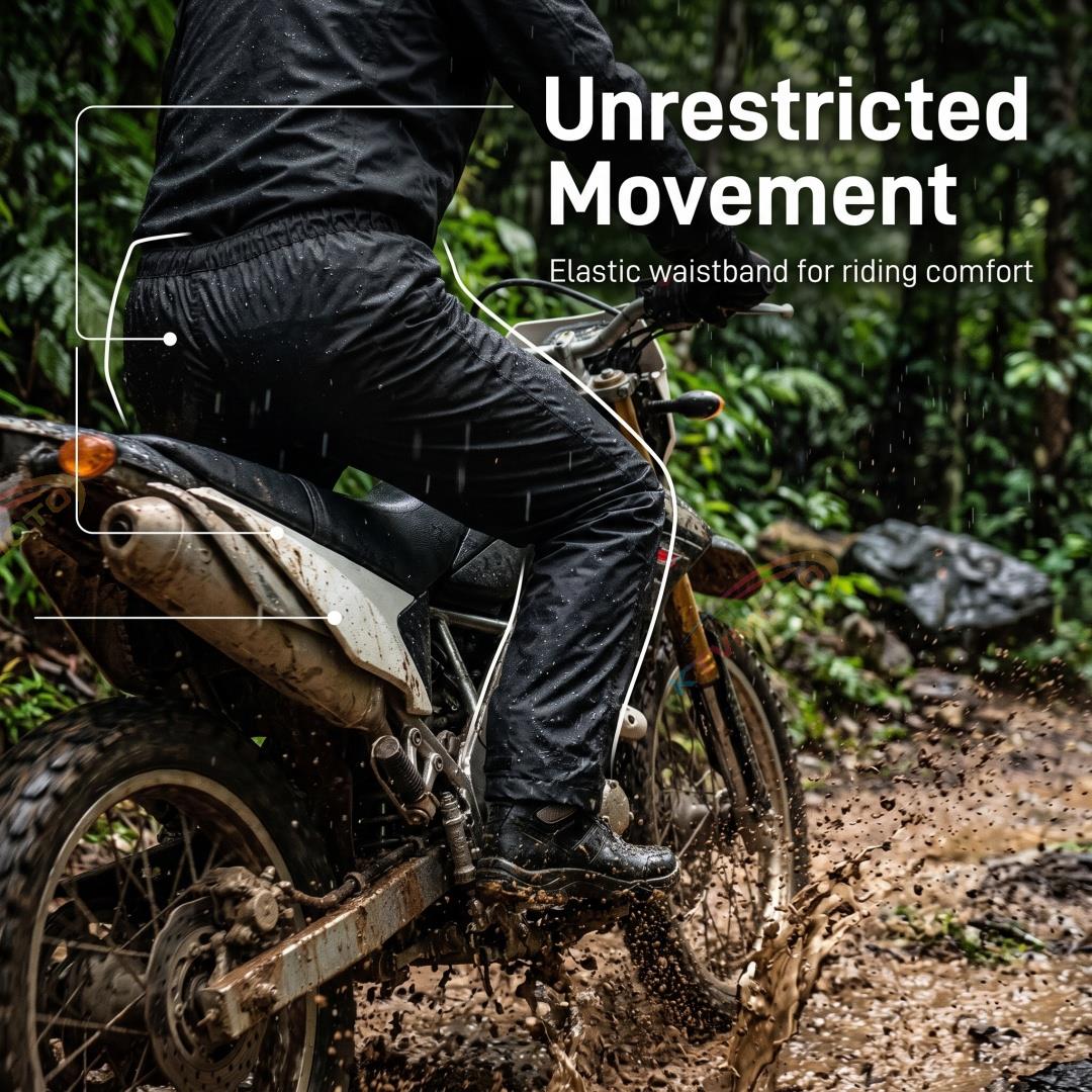Stylish two-piece outdoor motorcycle rain suit-C11