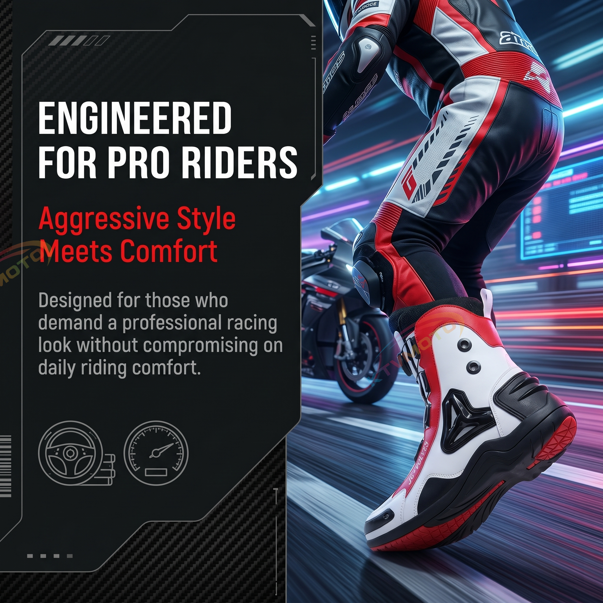 Shock-absorbing and anti-slip cycling shoes-K78