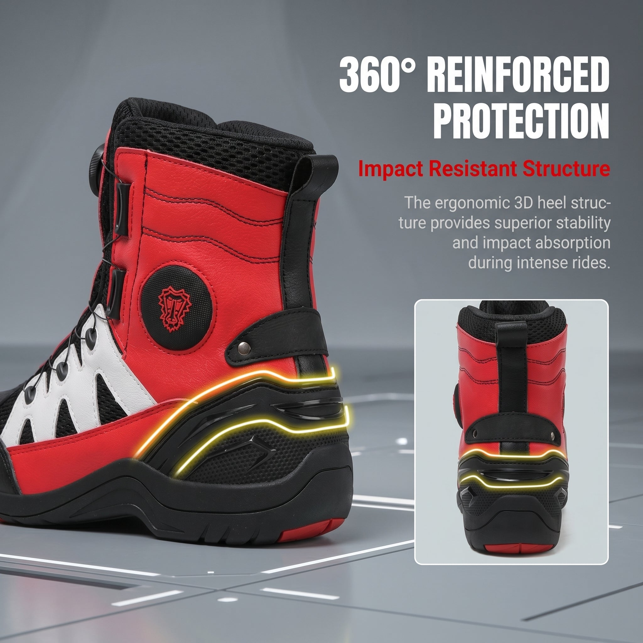 Retro high-top motorcycle off-road shoes-K81