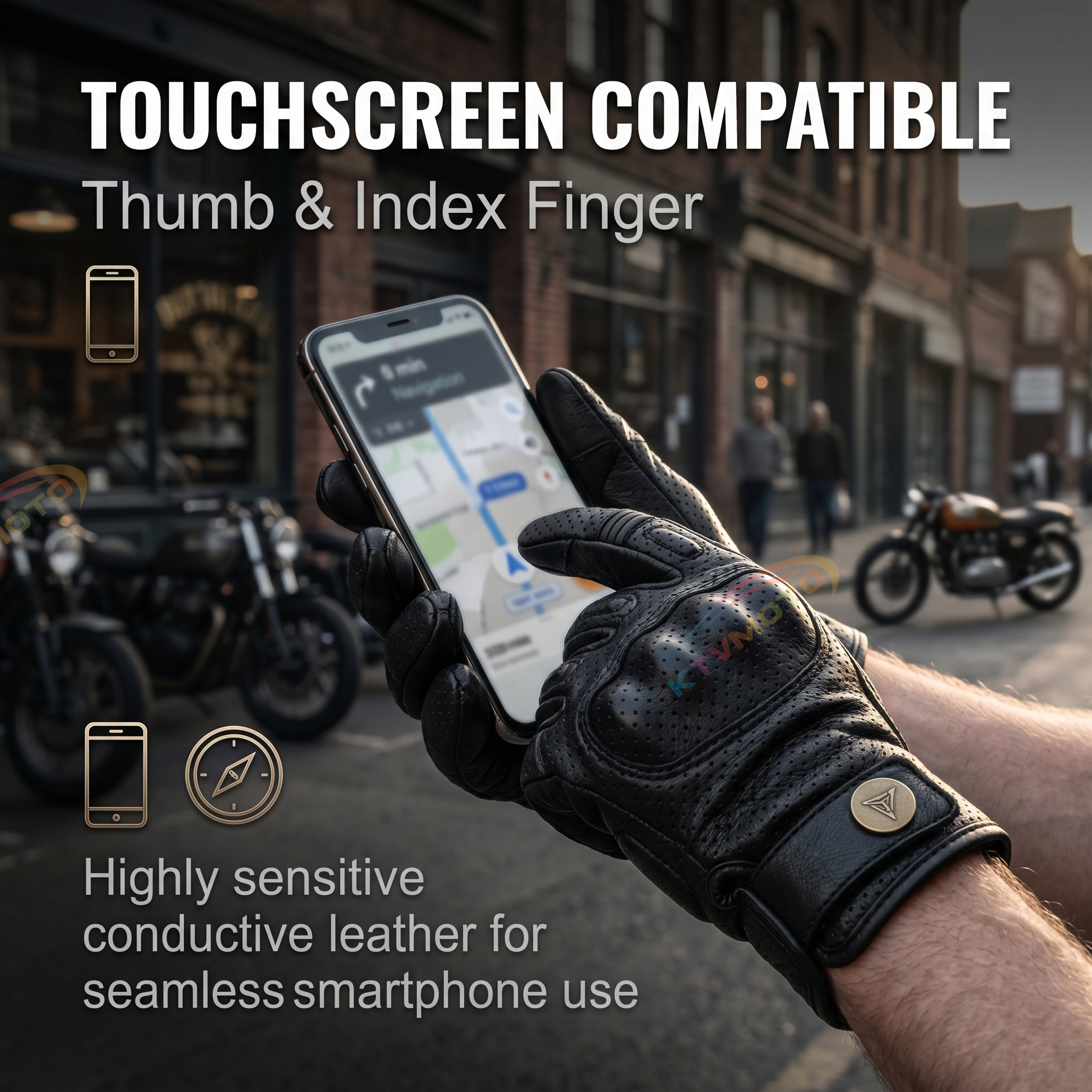 Full-finger touchscreen breathable gloves-G69