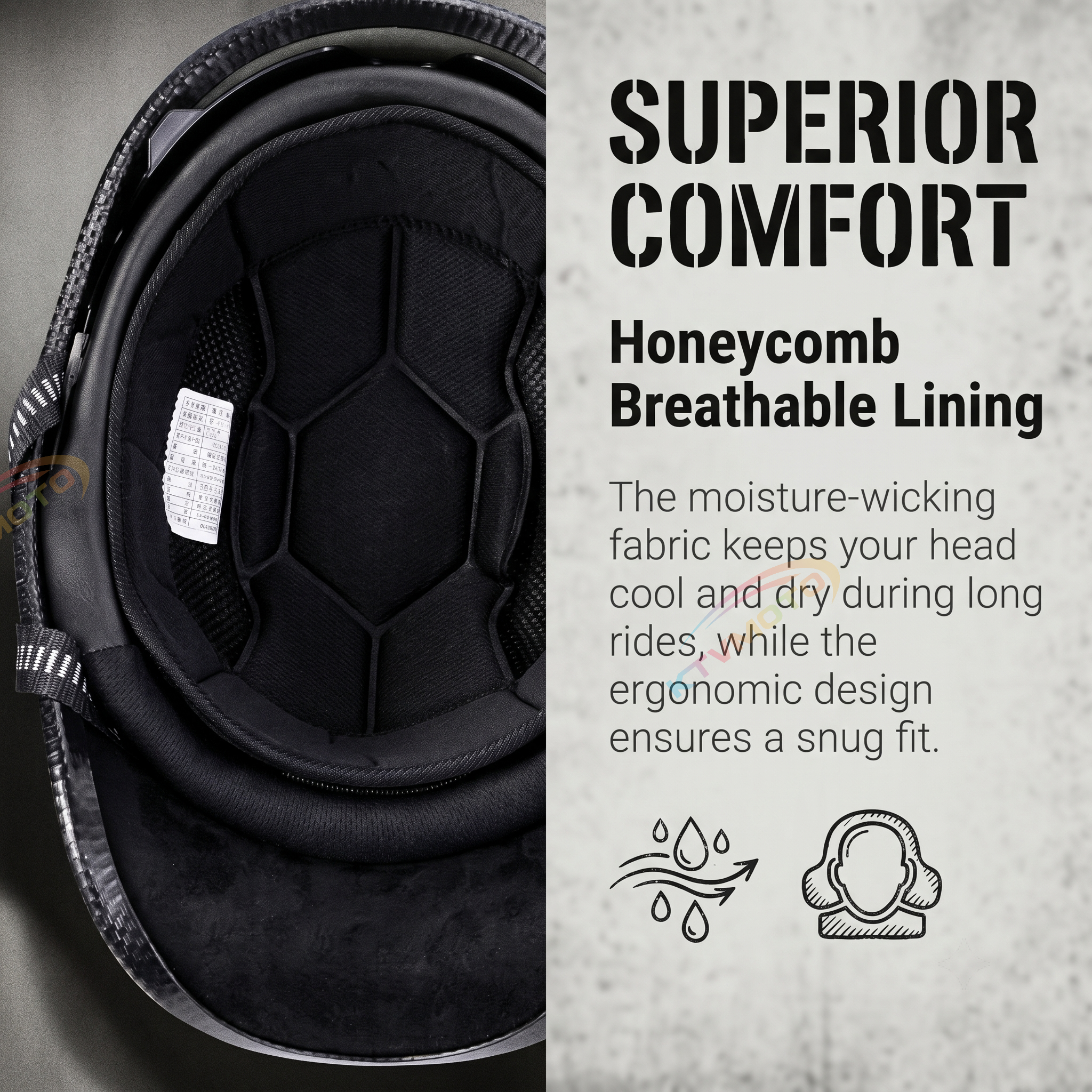 Retro motorcycle half helmet-I131