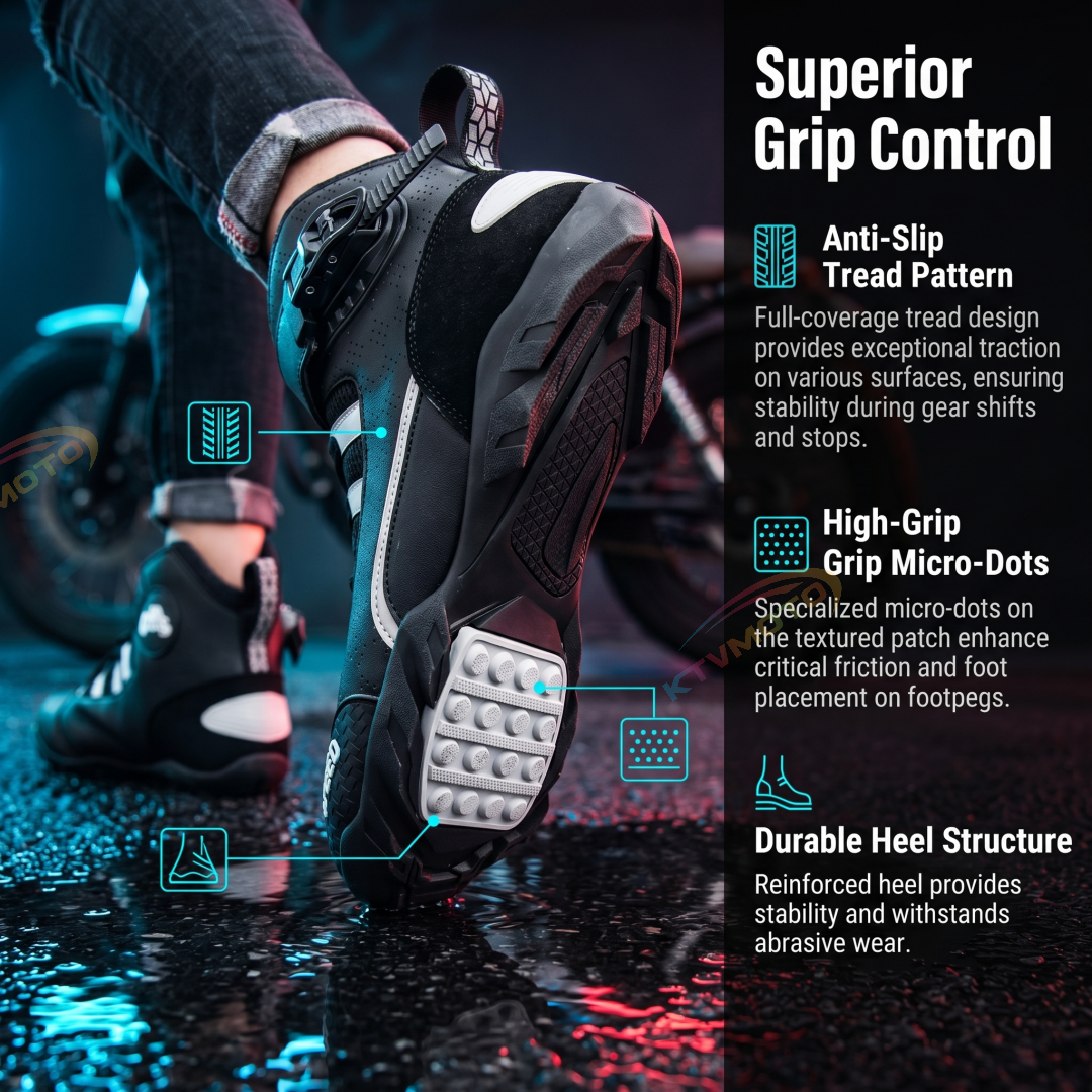 Motorcycle racing boots with crash and fall protection-K93