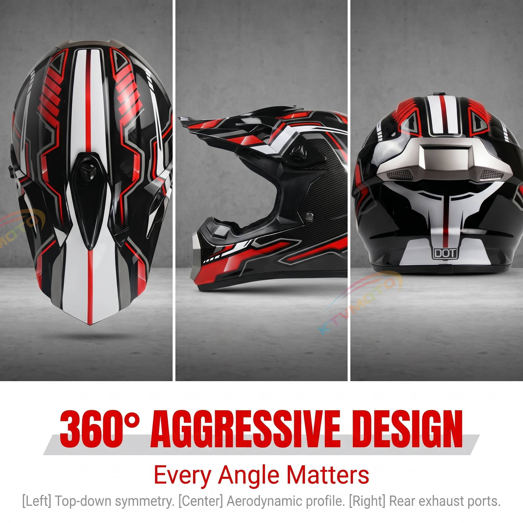 Dirt Bike Racing Carbon Fiber Helmet-I60