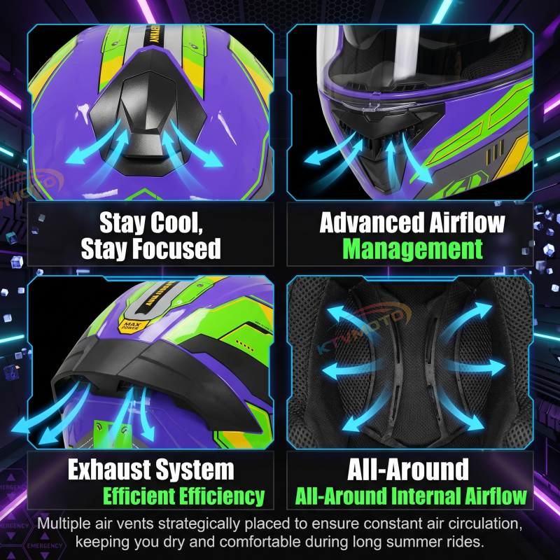 Mech-style modular motorcycle helmet-I118