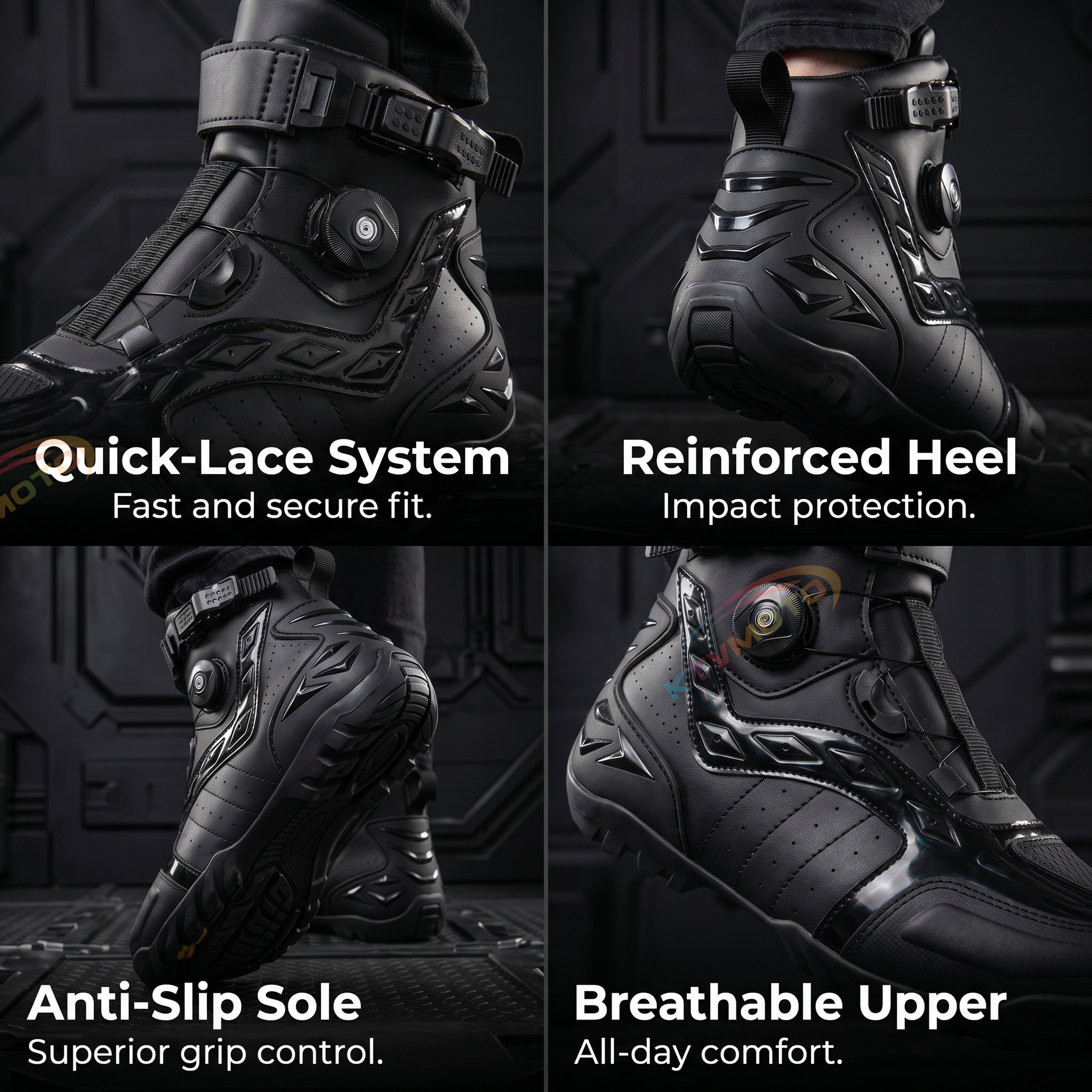 High-top motorcycle riding shoes-K124