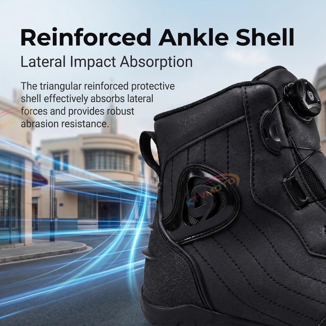 Motorcycle road racing boots with crash protection-K74