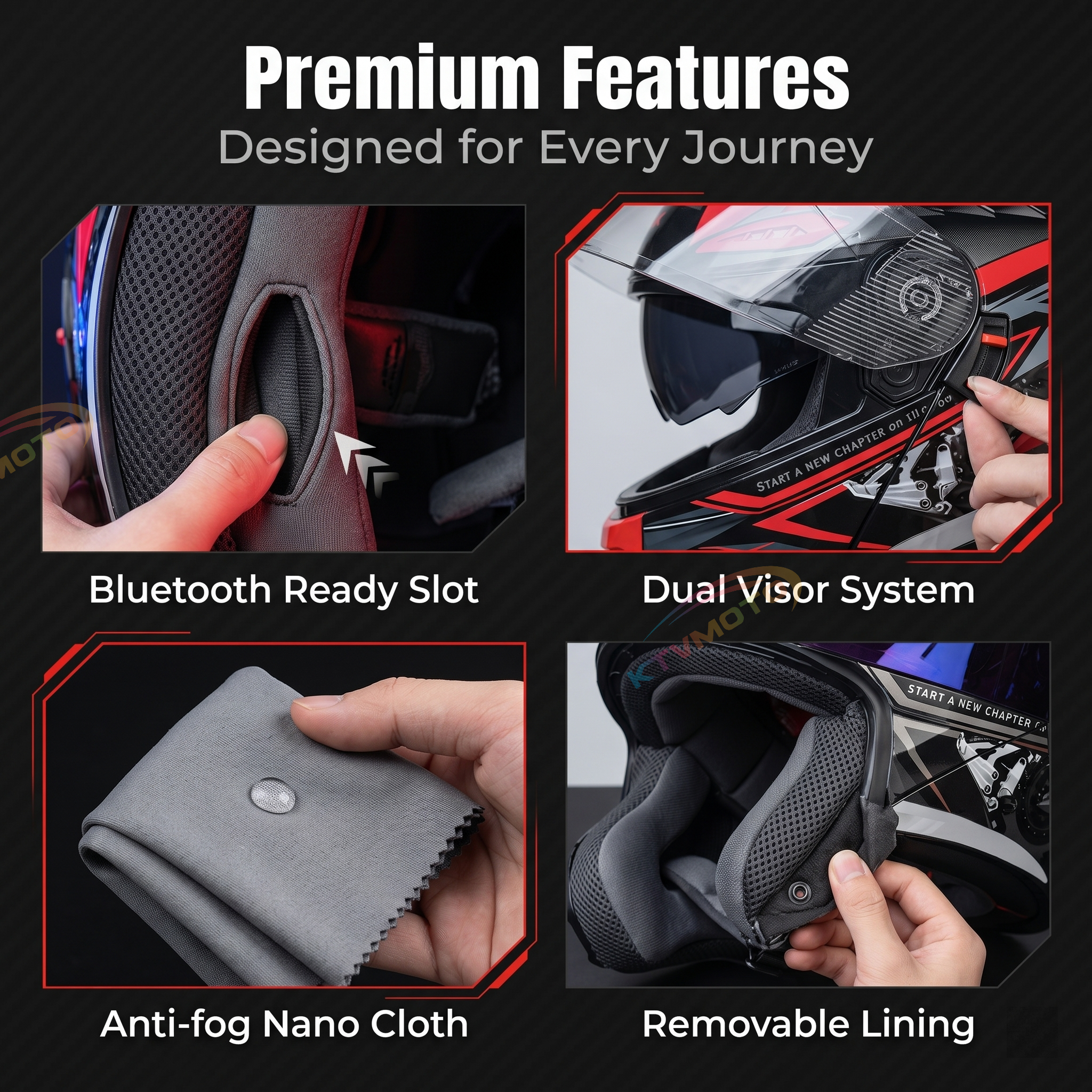 DOT certified modular motorcycle helmet-I124