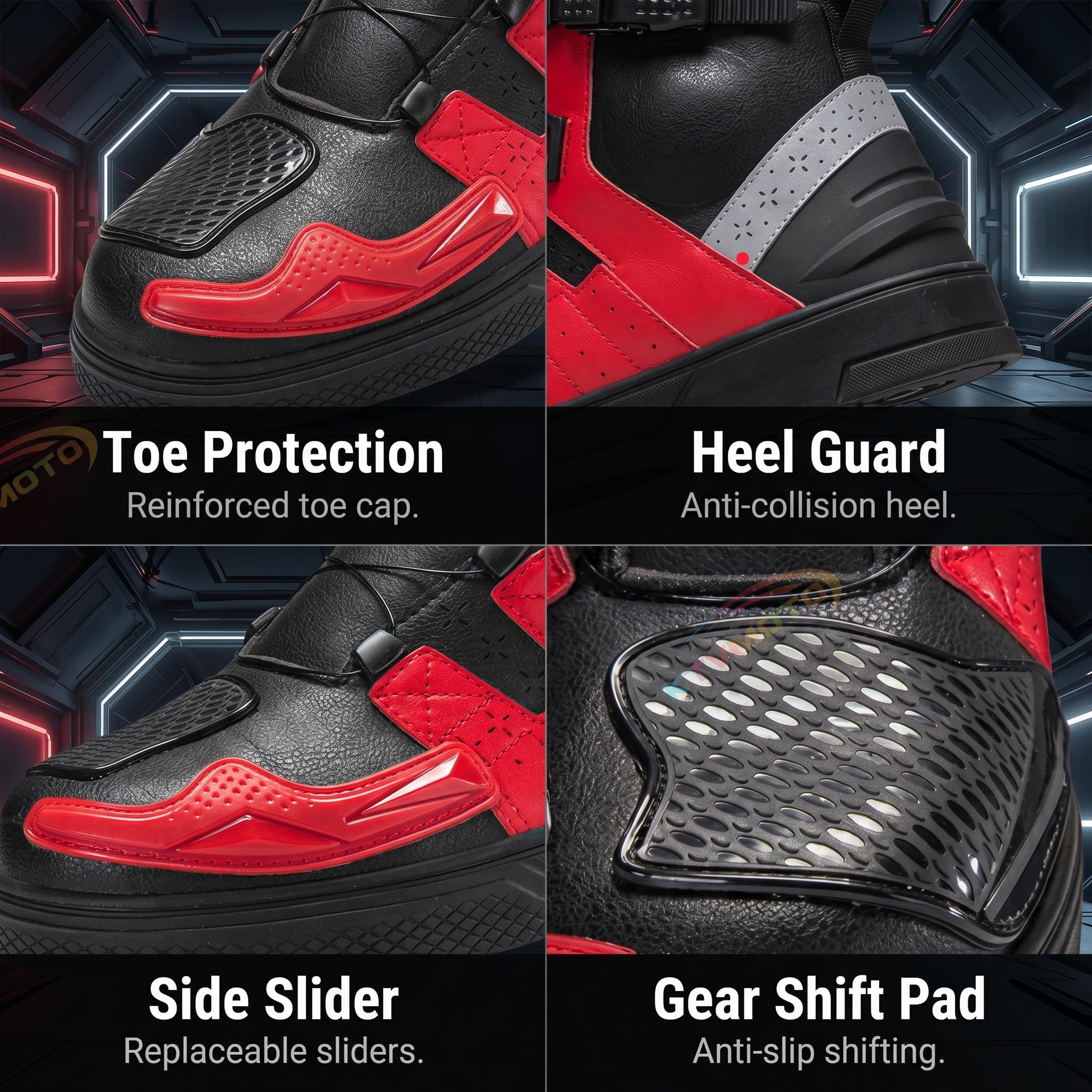 Genuine leather motorcycle riding shoes-K51