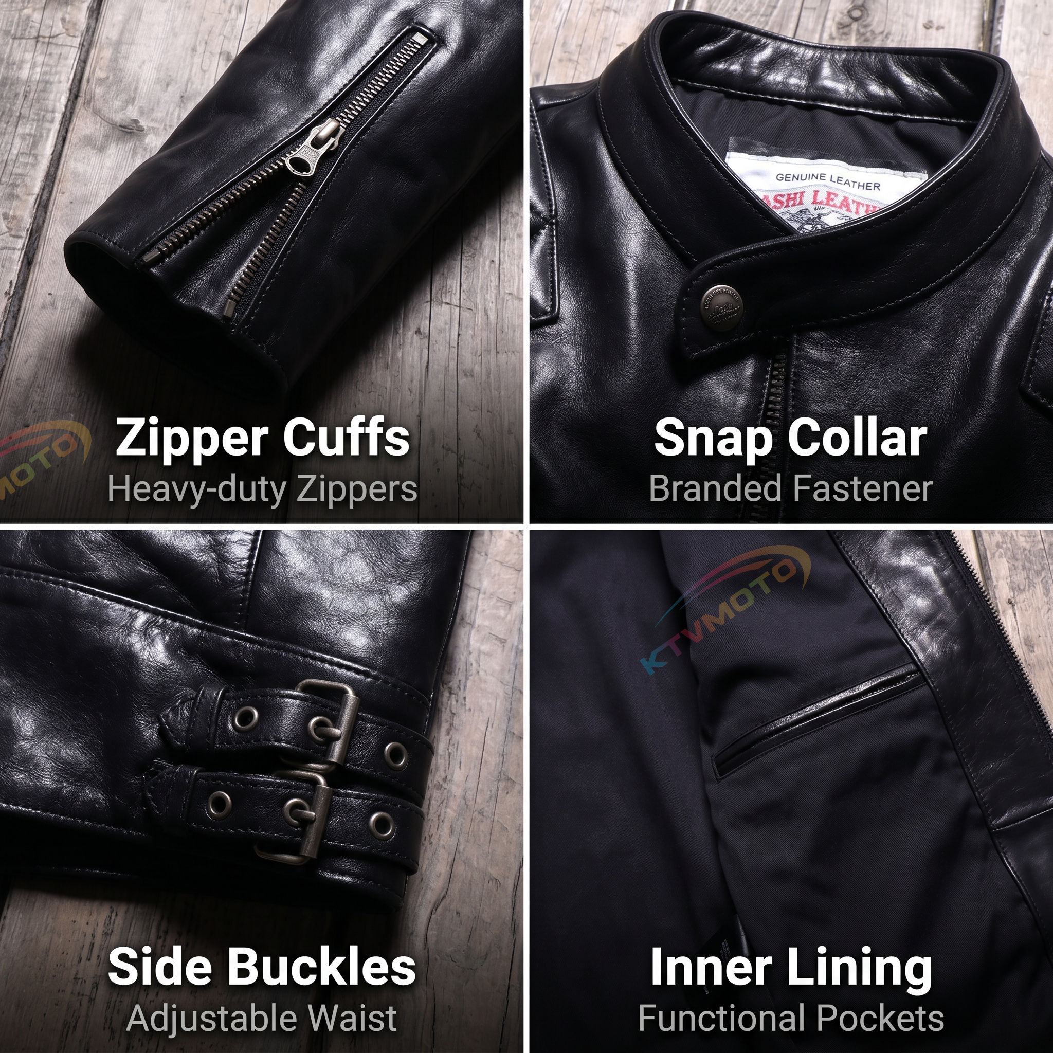 Beckham casual genuine leather jacket -A23