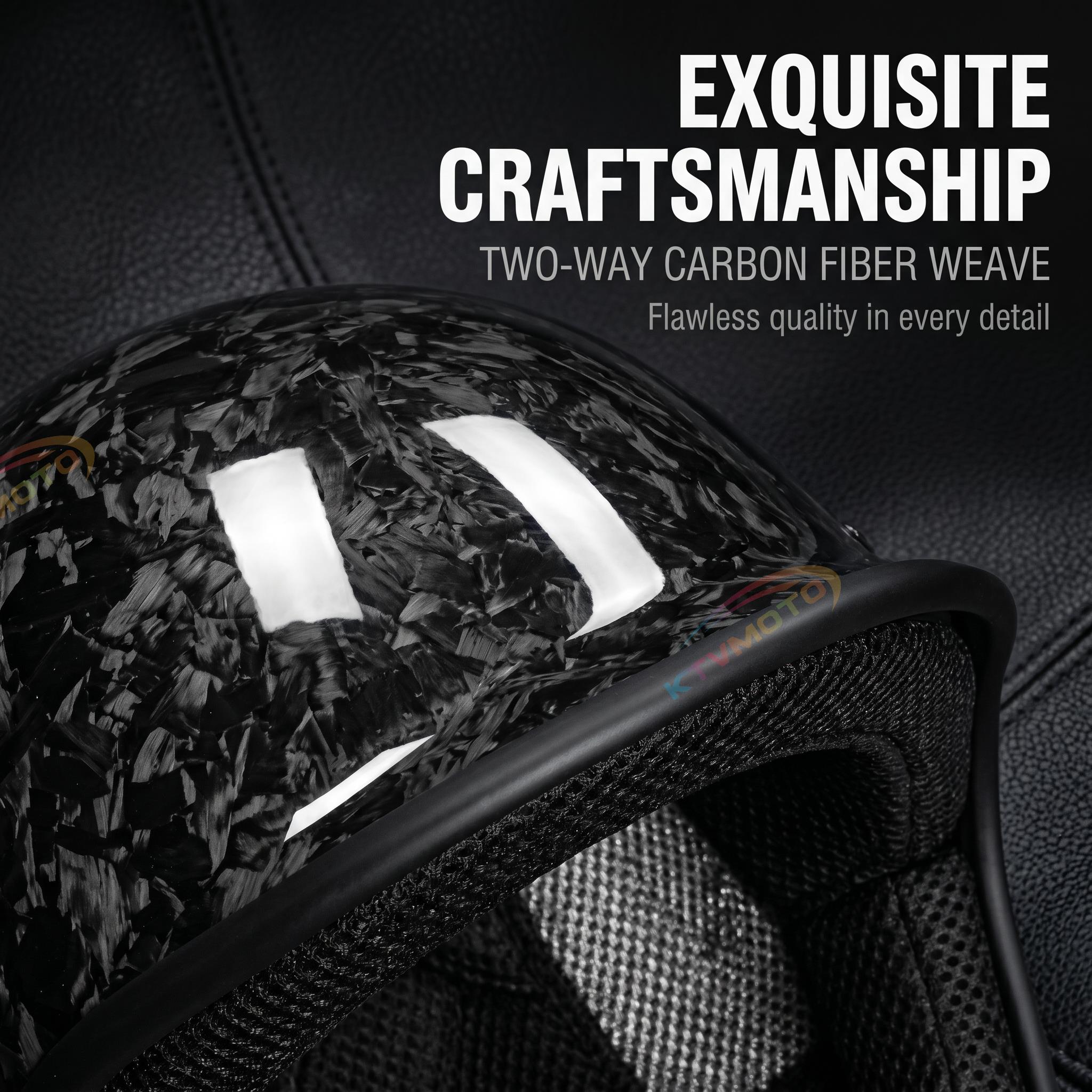Carbon fiber motorcycle half-helmet cruiser helmet-I52