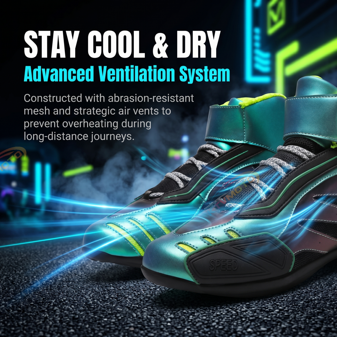 Motorcycle Off-Road Boots with Laser Gradient Finish-K105