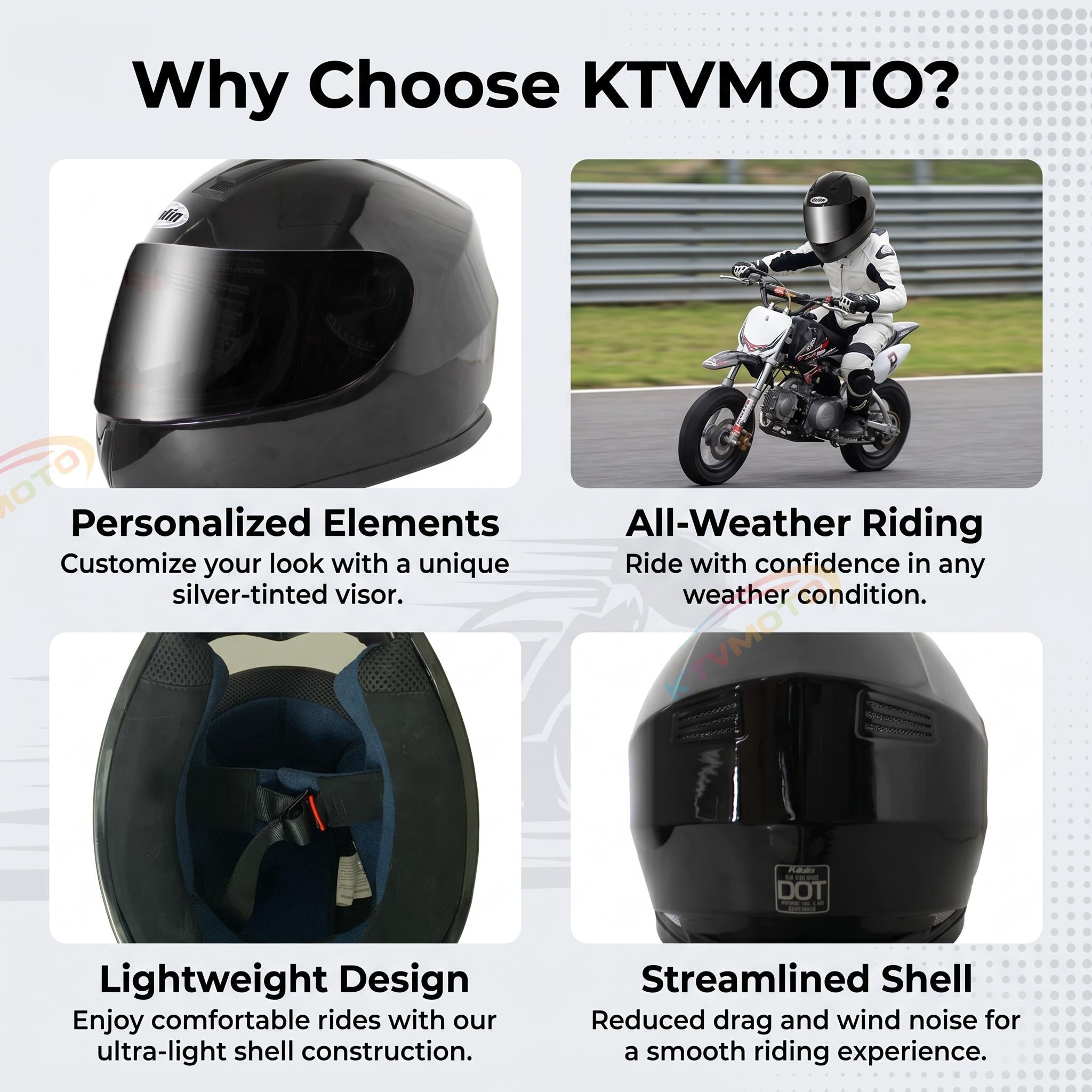Children's full-face helmet street bike equipment-I75