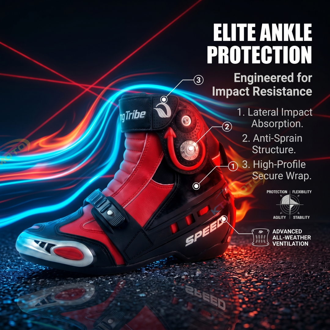 Breathable motorcycle racing short boots-K71