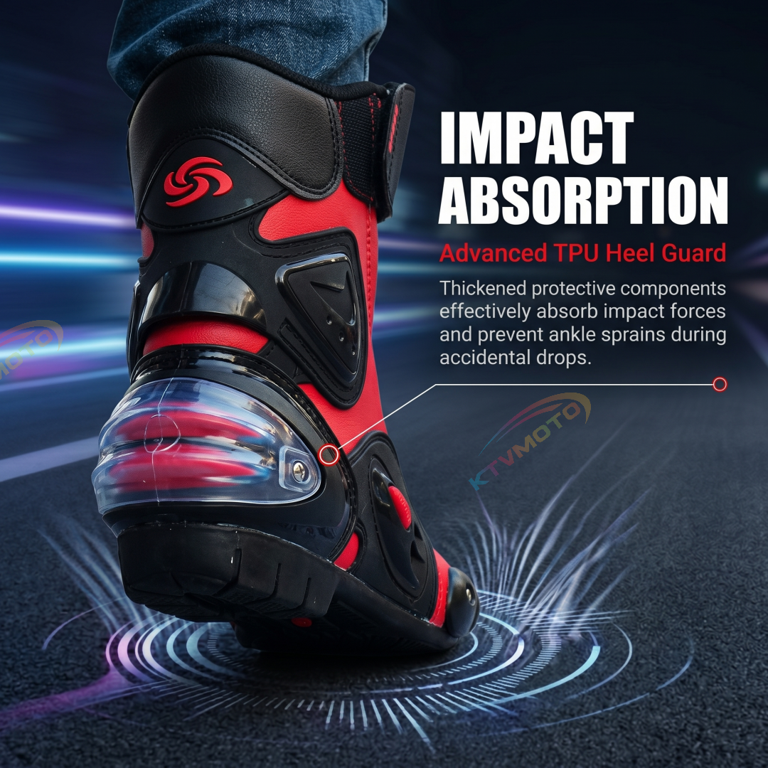 Motorcycle racing boots with ankle protection-K64