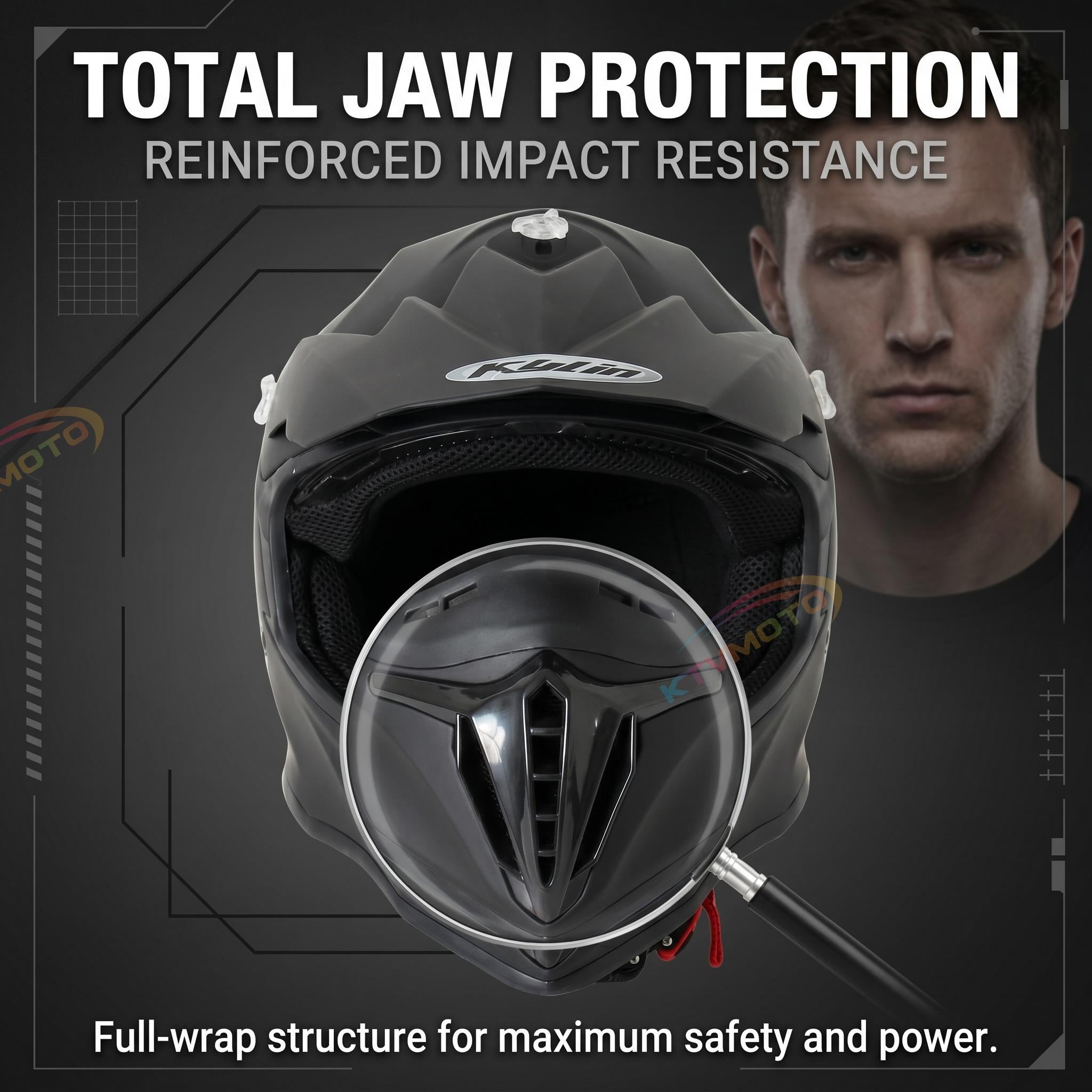 DOT certified adult motocross helmet-I73